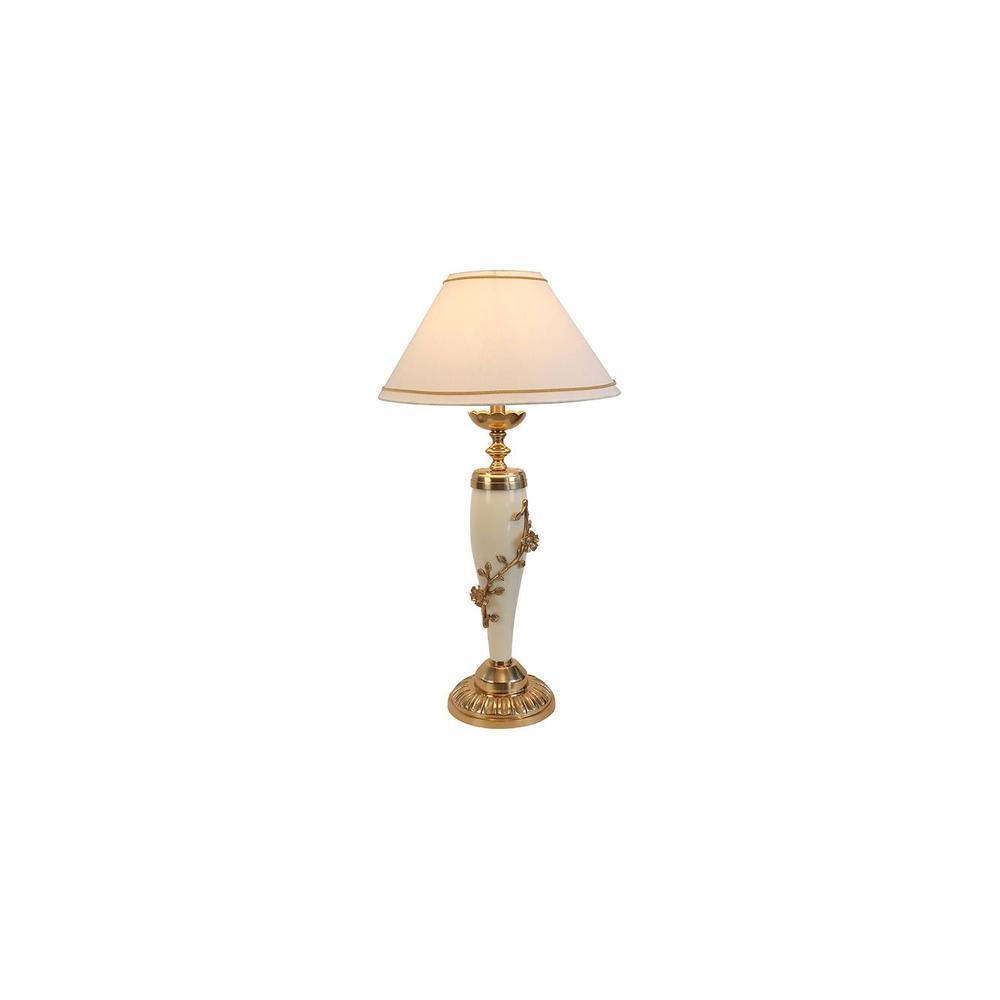 Alf White Cotton Shade Table Lamp