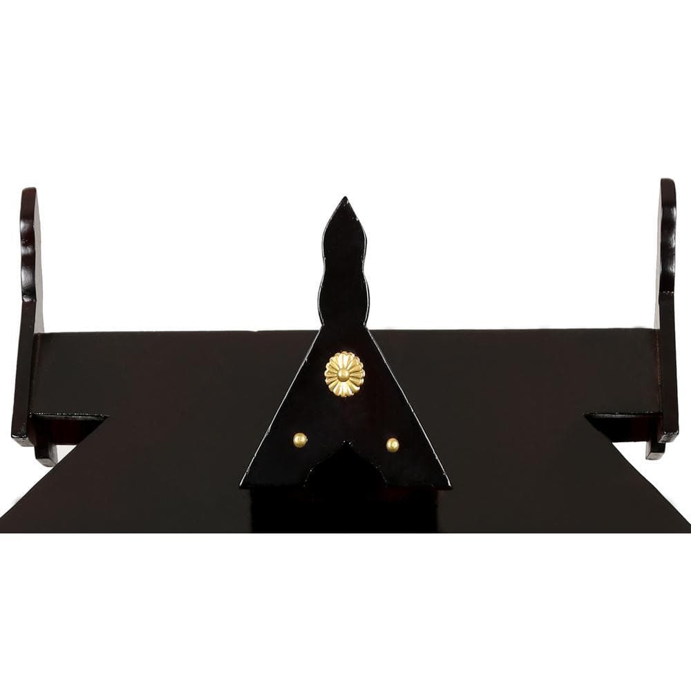 trisha engineered wood prayer unit in mahagony finish