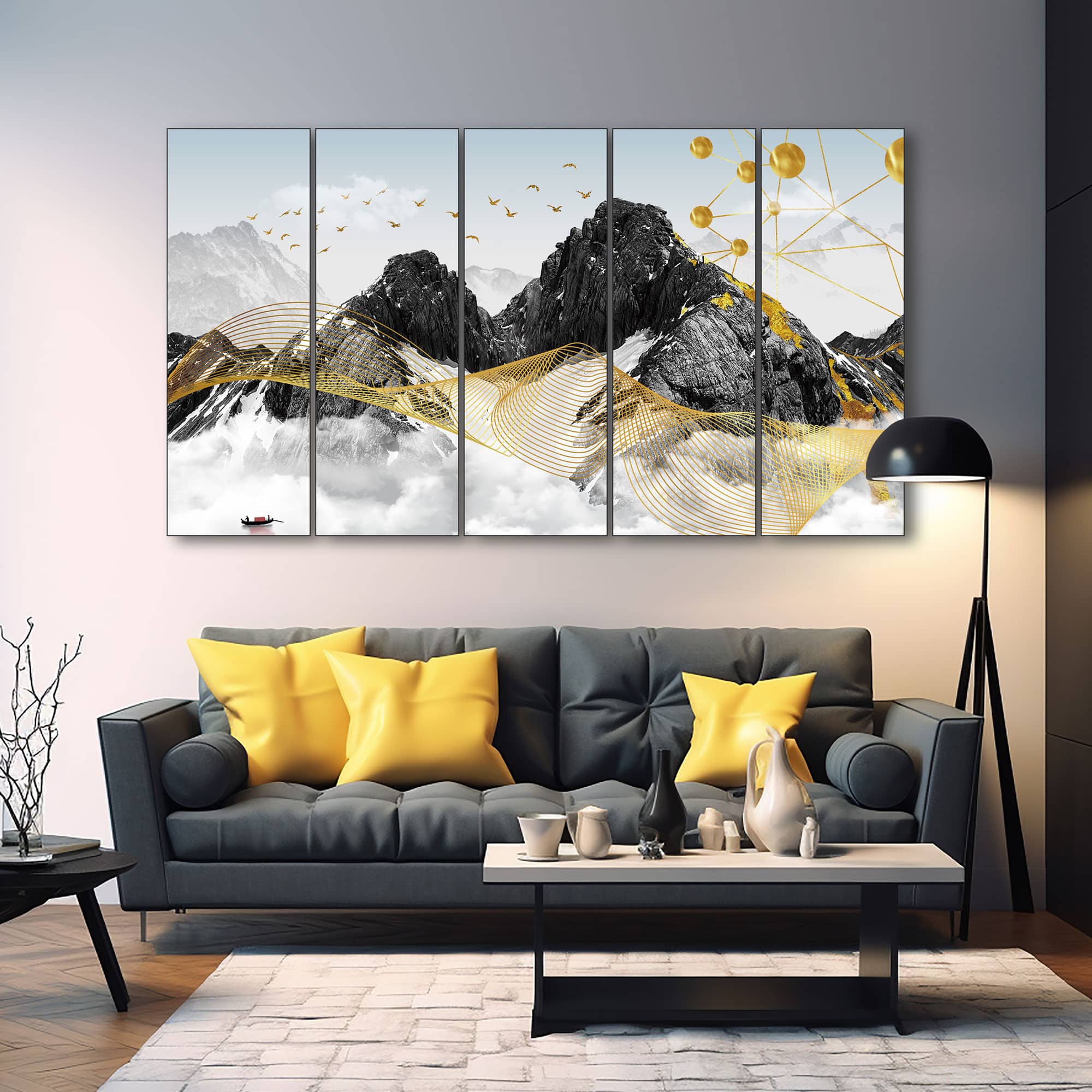 The Castle Decor Nature Art Wall Painting Wooden Framed 27x48 Inch (Style 17) - The Castle Decor