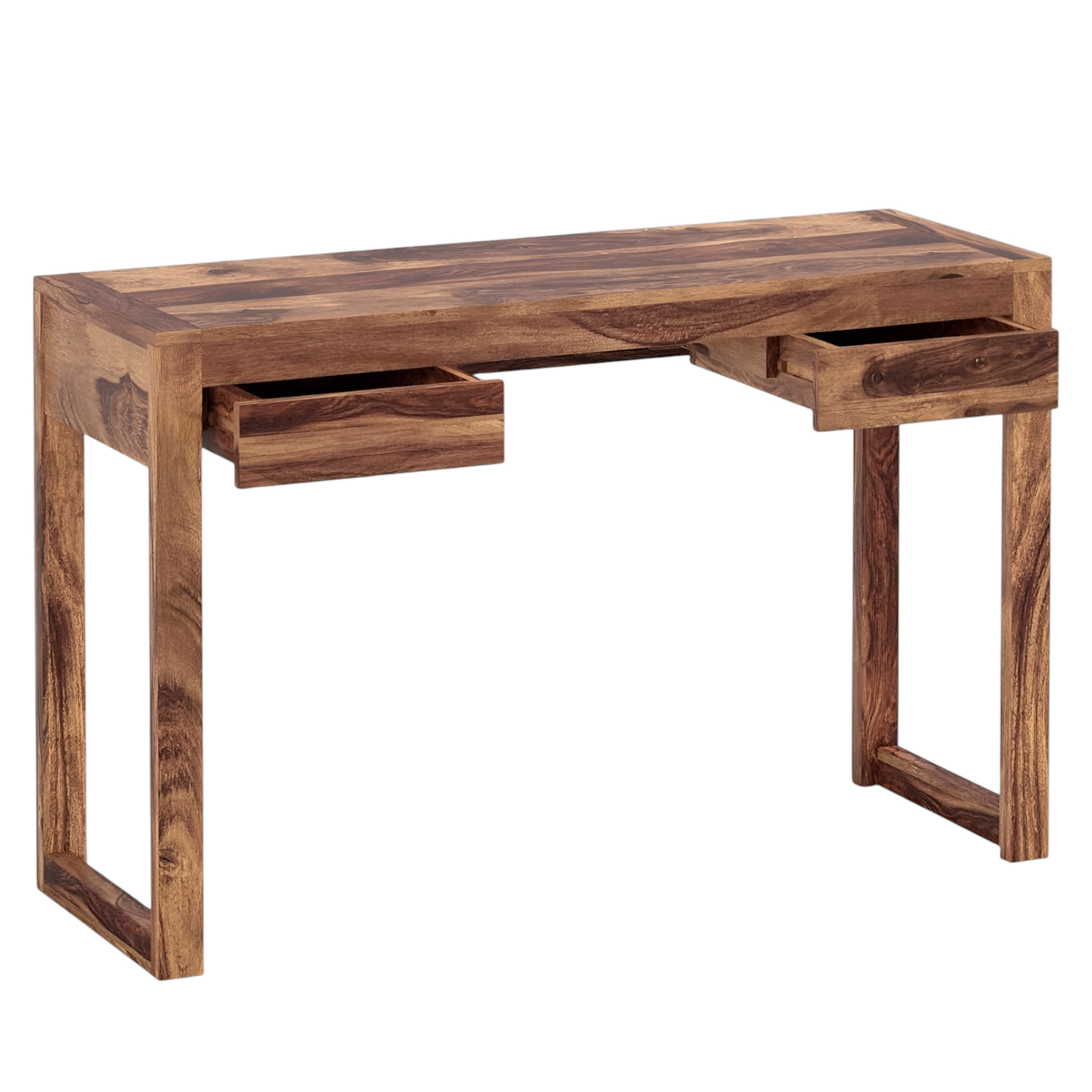Zaria Sheesham Wood Study Computer Table In Natural Teak Finish