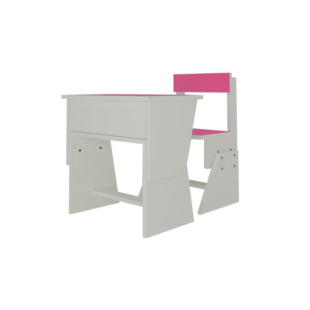 Utopia Extendable Toddler Study Desk and Chair Set in Barbie Pink Colour