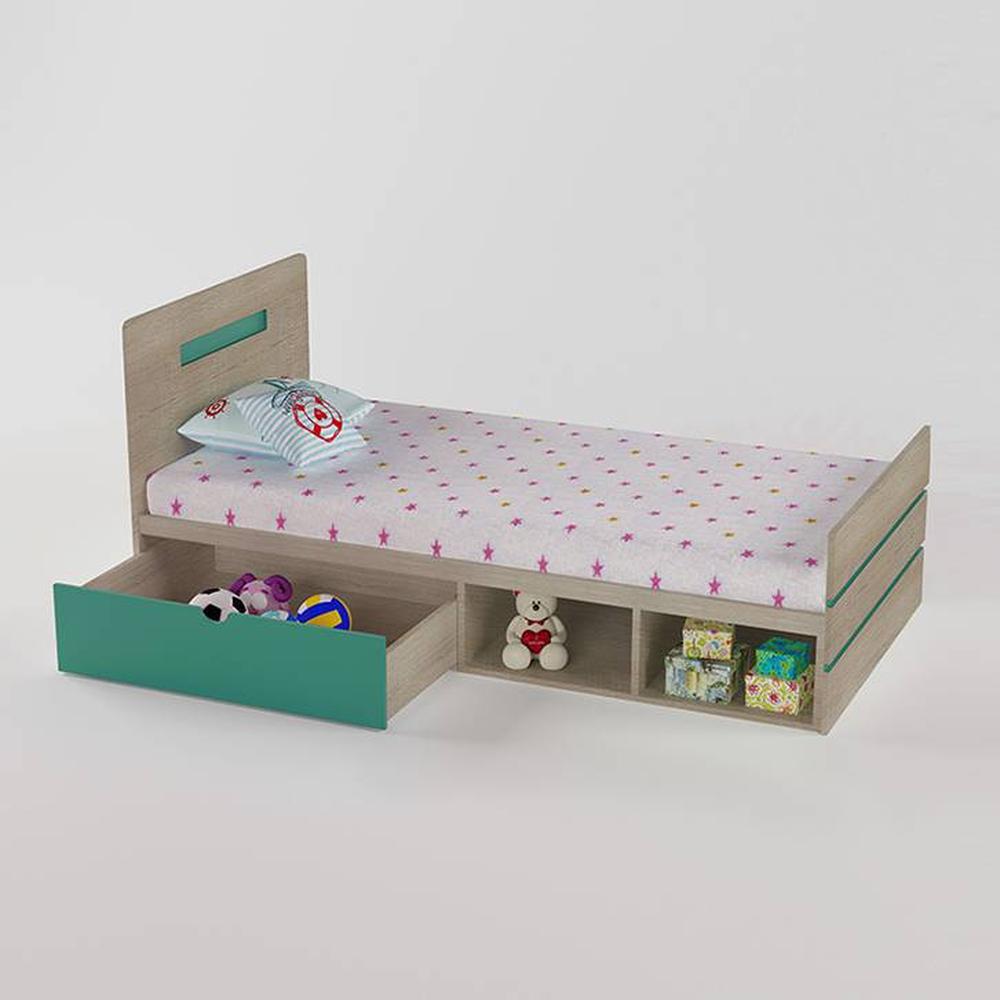 Groovy Love Engineered Wood Drawer Storage Bed in Caribe Colour