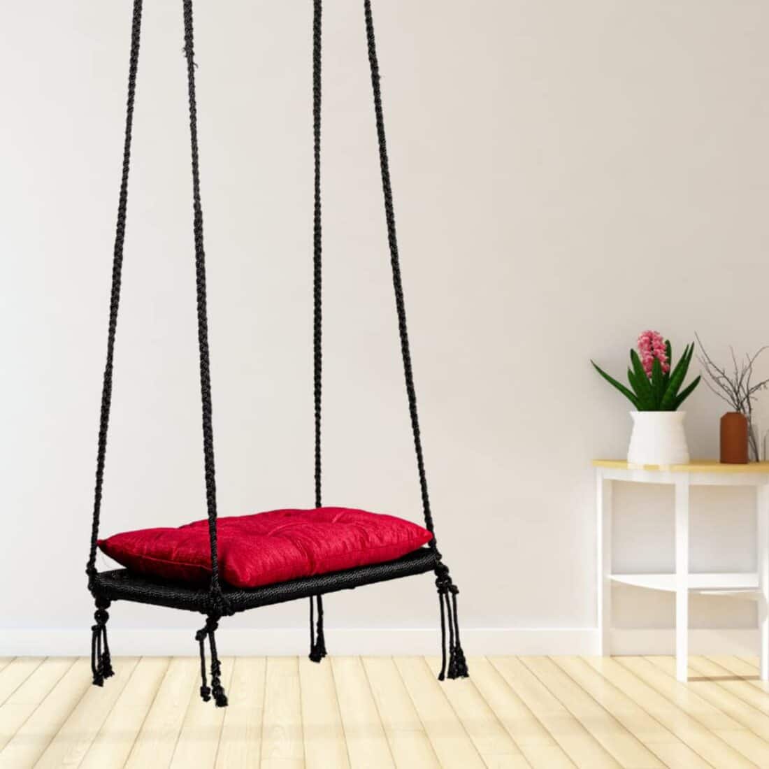 Swingzy Premium Single Seater Polyester Swing Chair Black