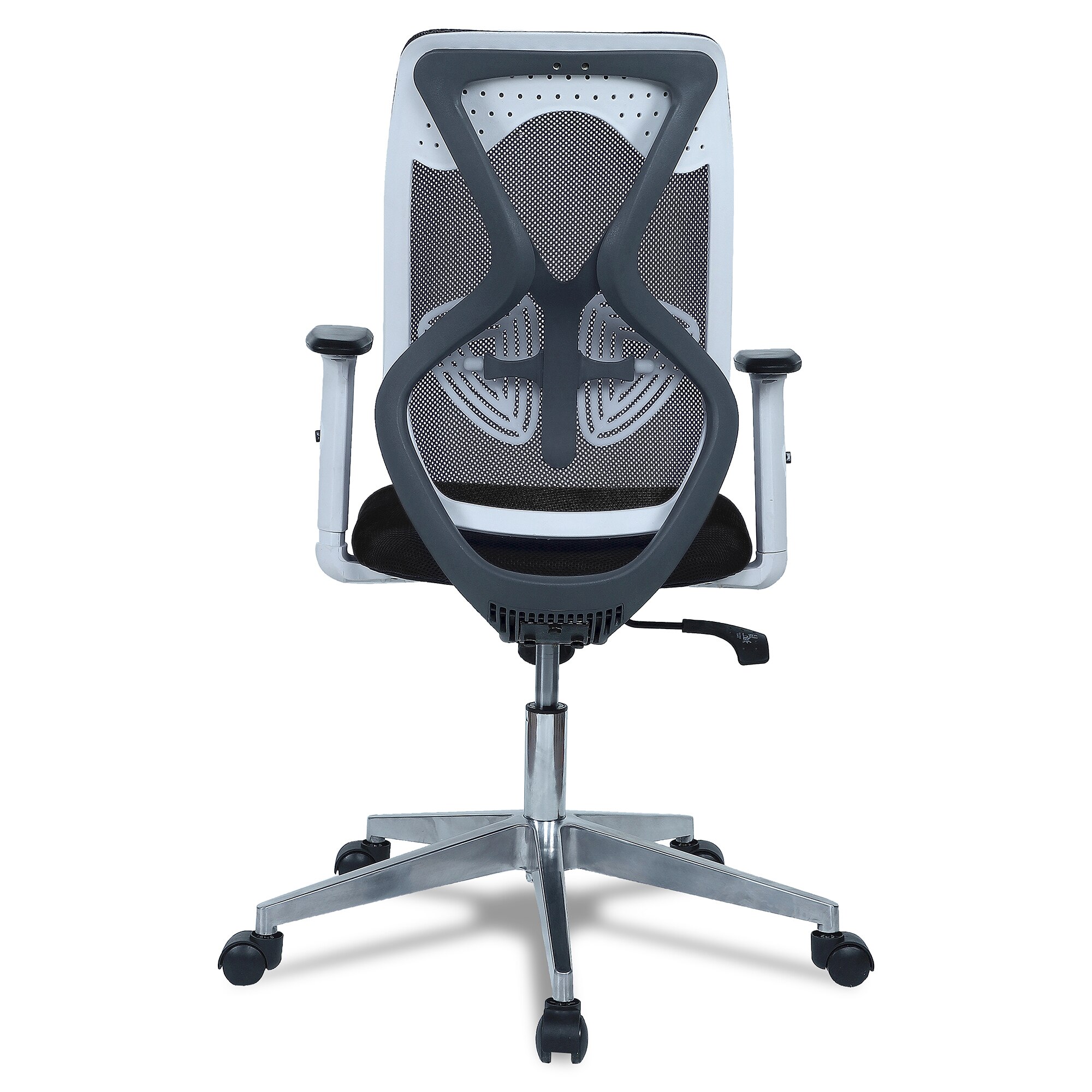 Wiwngas Mid Back Ergonomic Chair in Black Colour