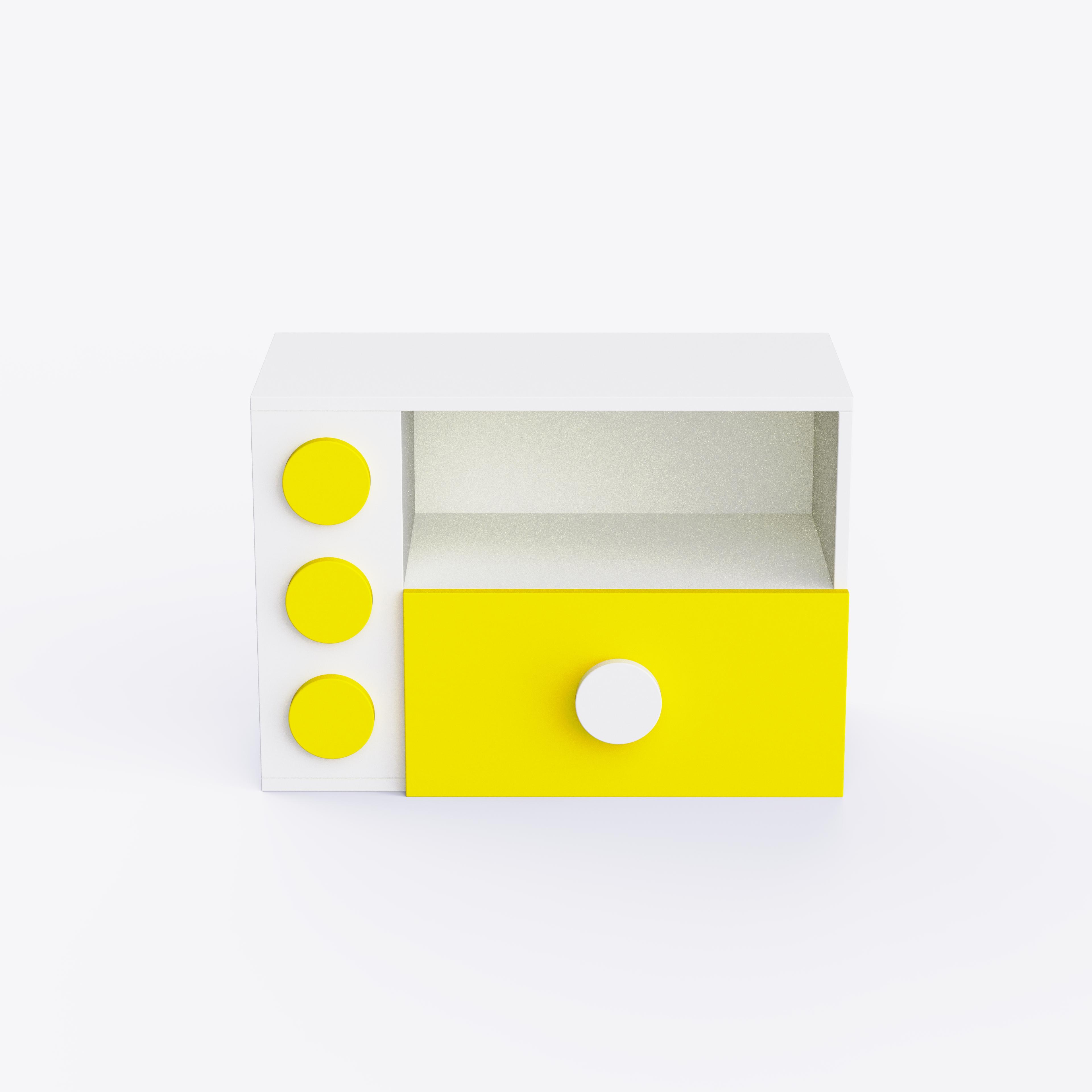 Building Blocks Storage Unit In Yellow Colour