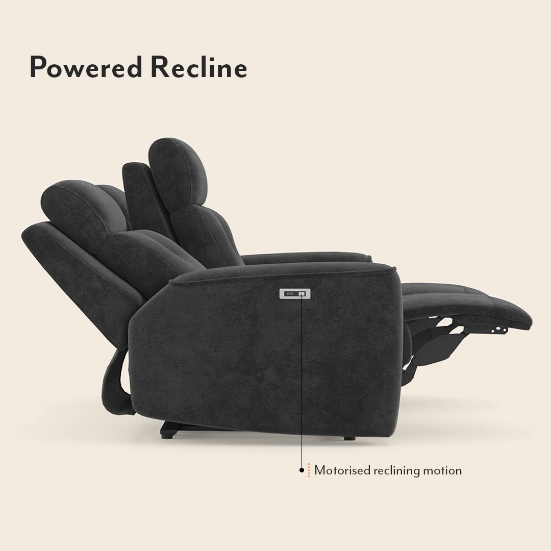 Marvin Entertainment Recliner in Grey Colour
