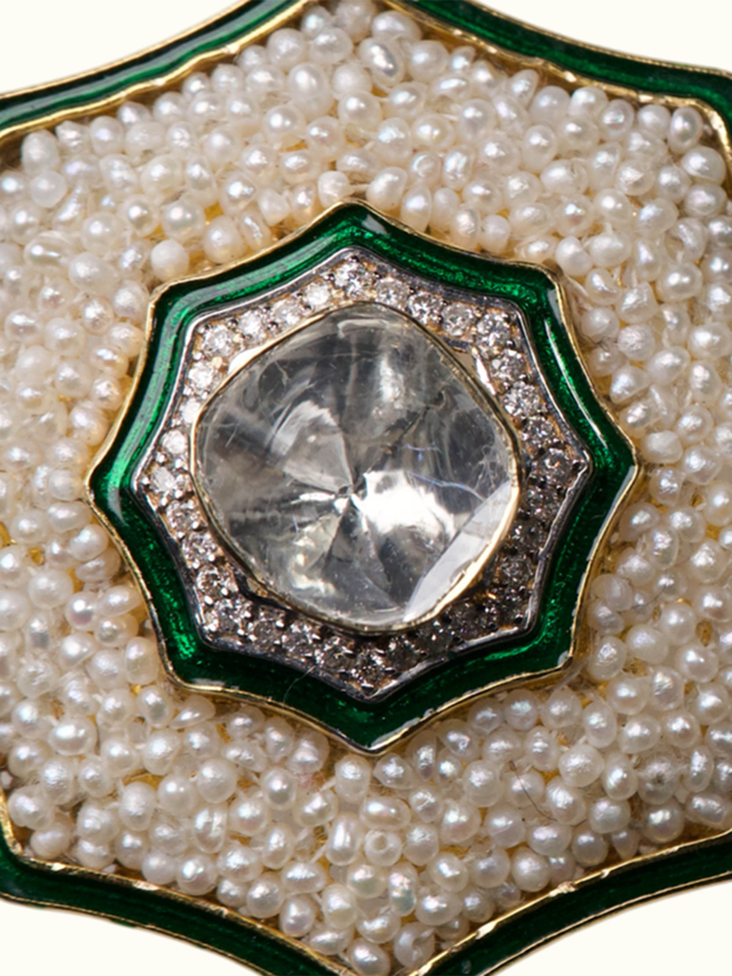 Dank Polki 14 Karat Studs