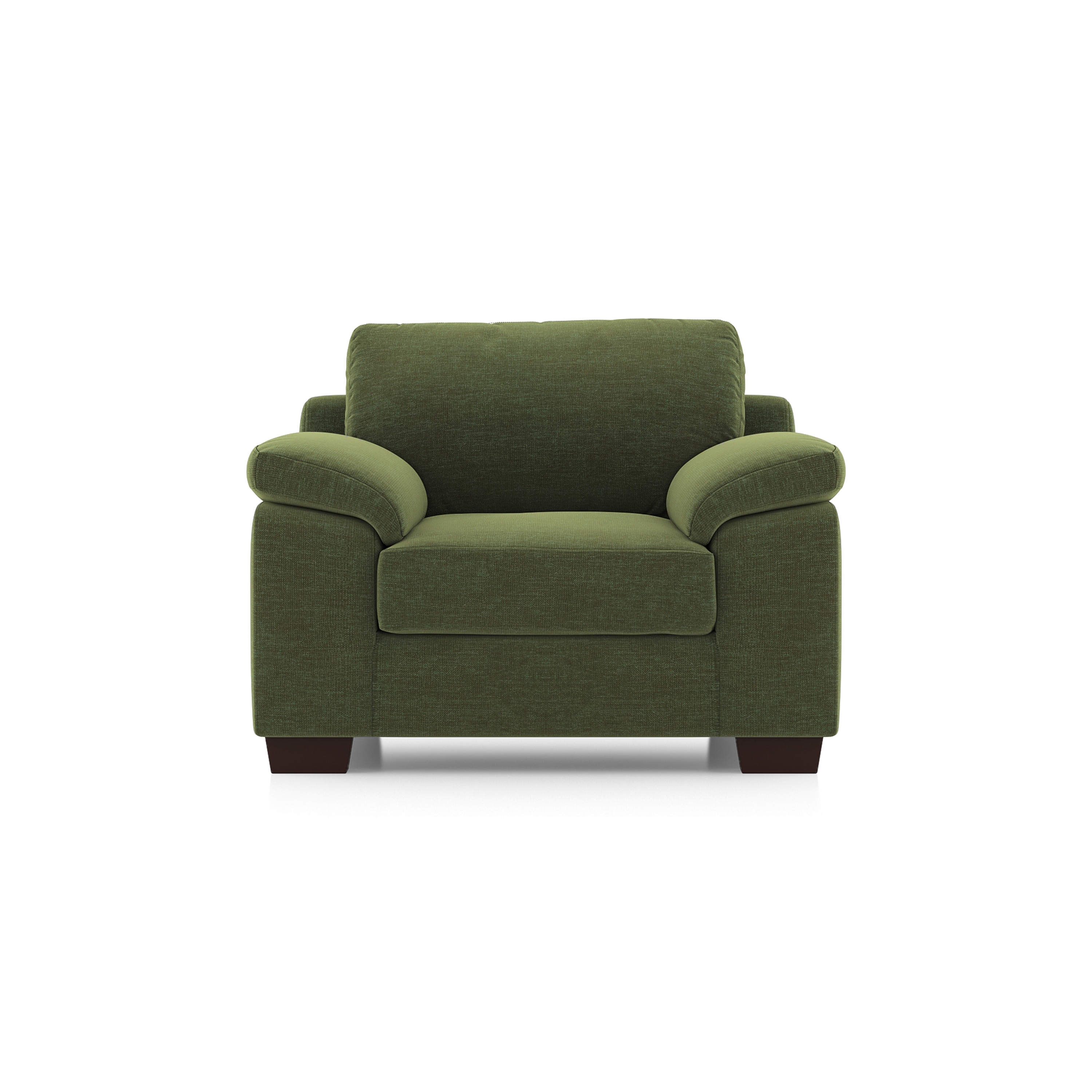 Esquel Essential 1 Seater Fabric Sofa In Moss Green