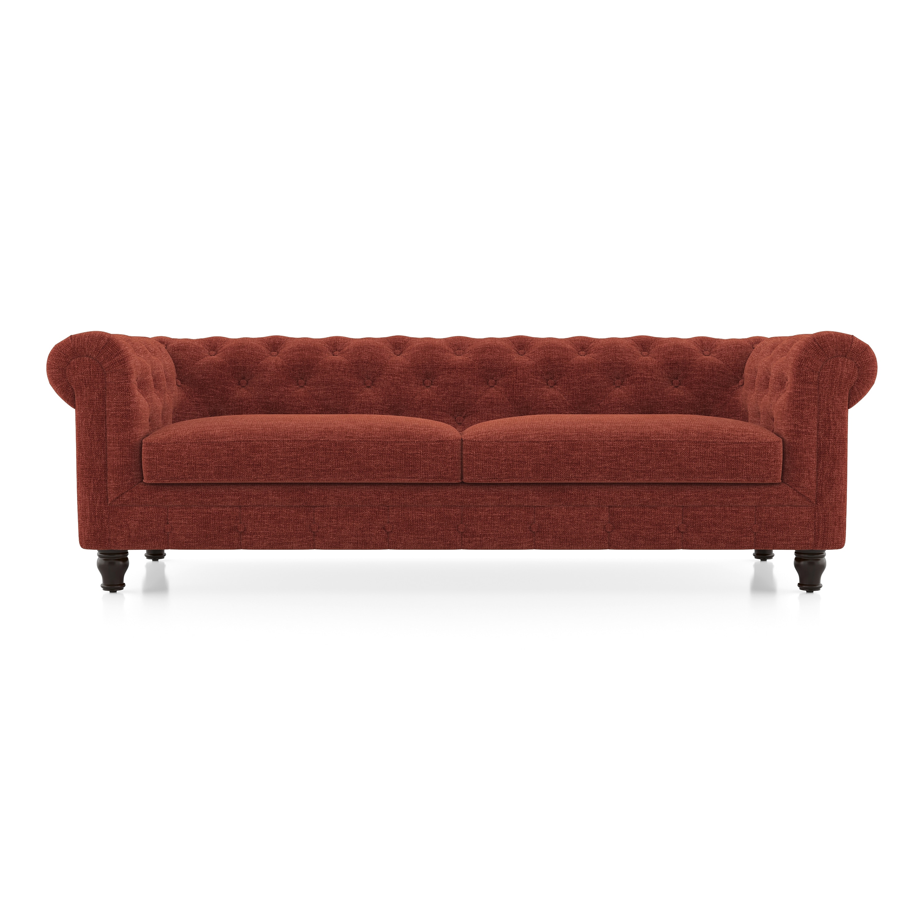 Winchester Essential 3 Seater Fabric Sofa In Dark Coral Colour
