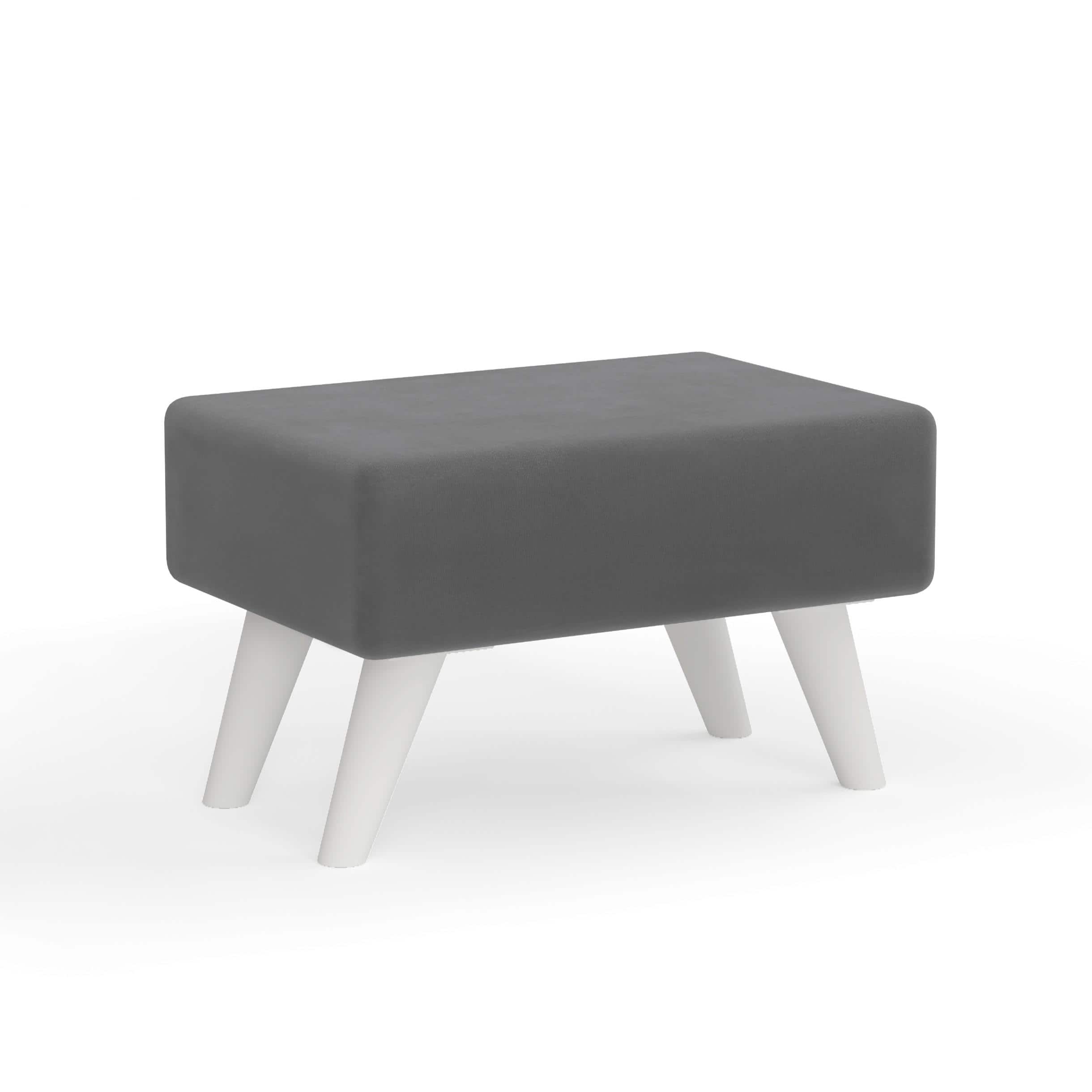 Midase Rectangular Engineered Wood Multipurpose Ottoman in Grey Colour