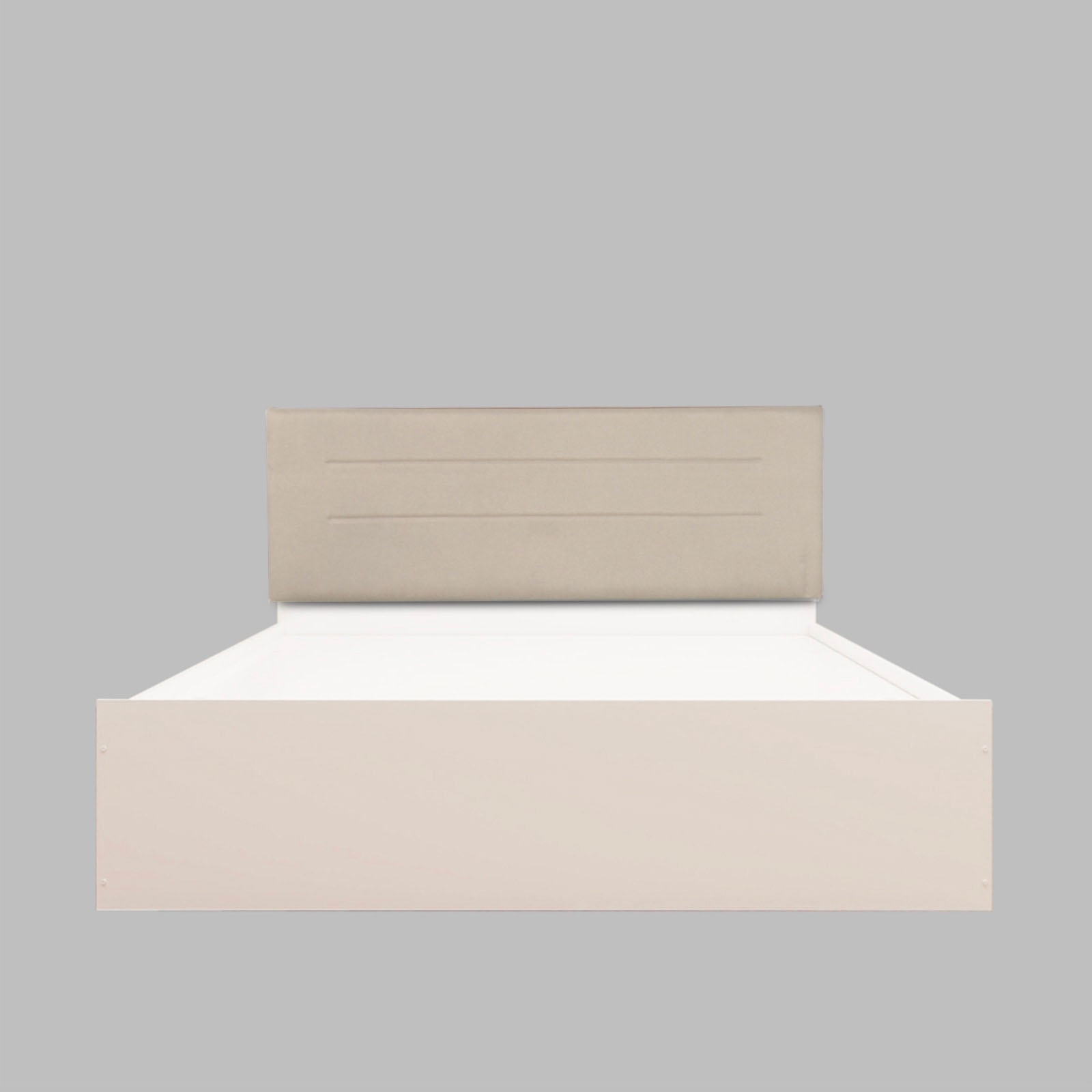 Bakhti Bed With Premium Leatherette Fabric Box and Half Hydraulic Storage - Queen Bed