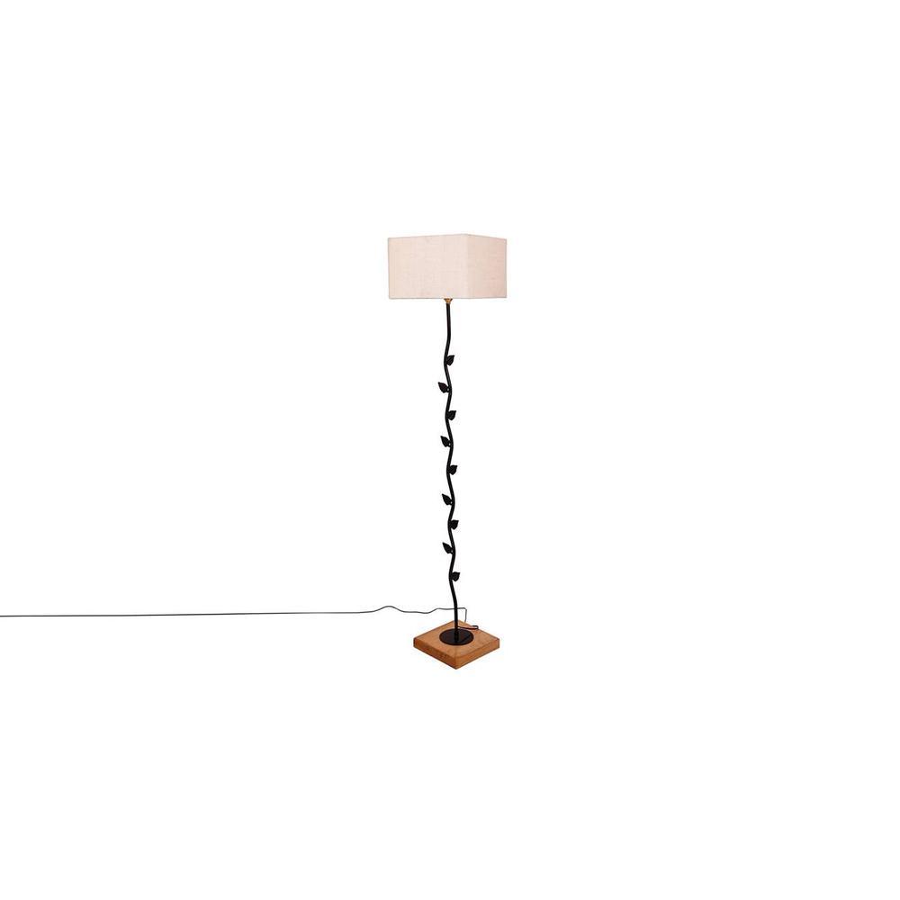 Elin White Cotton Shade Floor Lamp