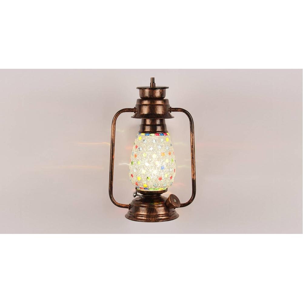 Isla Multicolor Metal Wall Mounted Lantern Lamp