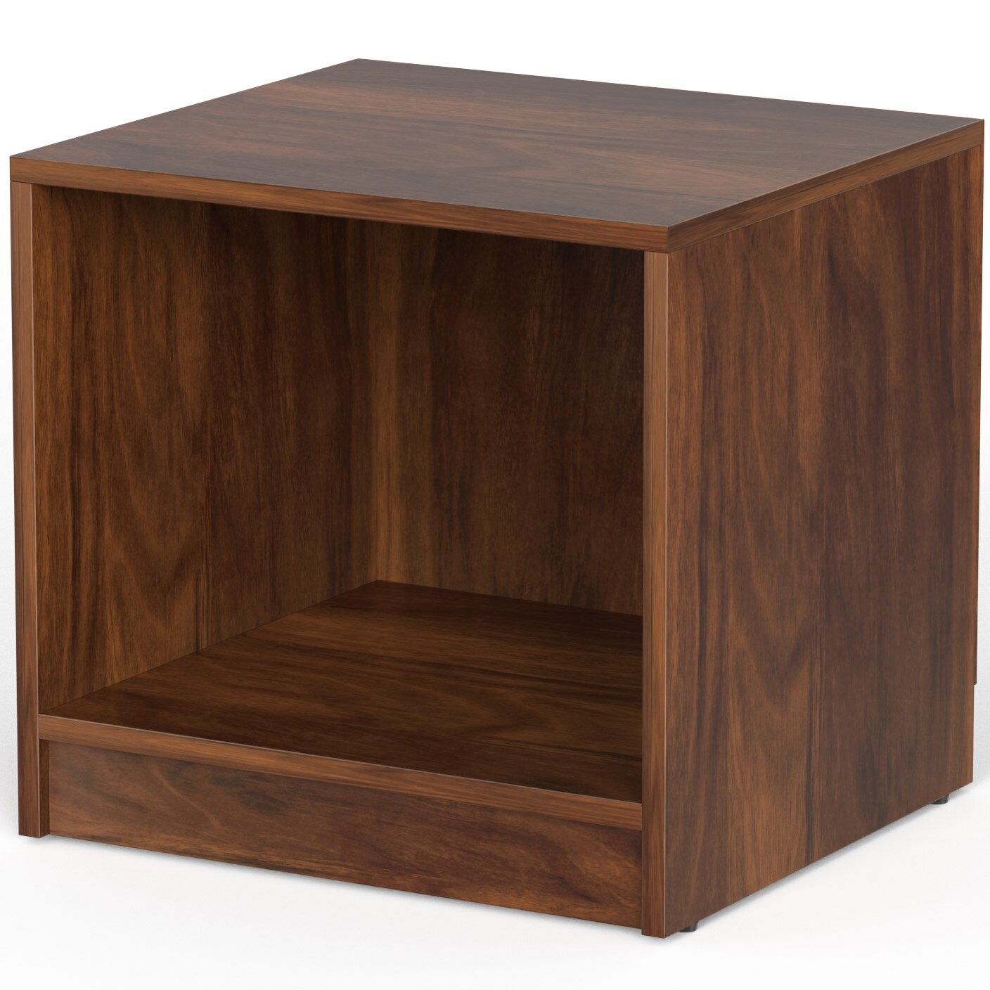 BLUEWUD Oliver Engineered Wood Bed Side Table, End Table with Storage Lamp, Flower Stand for Bedroom Home Furniture (Brown Maple)