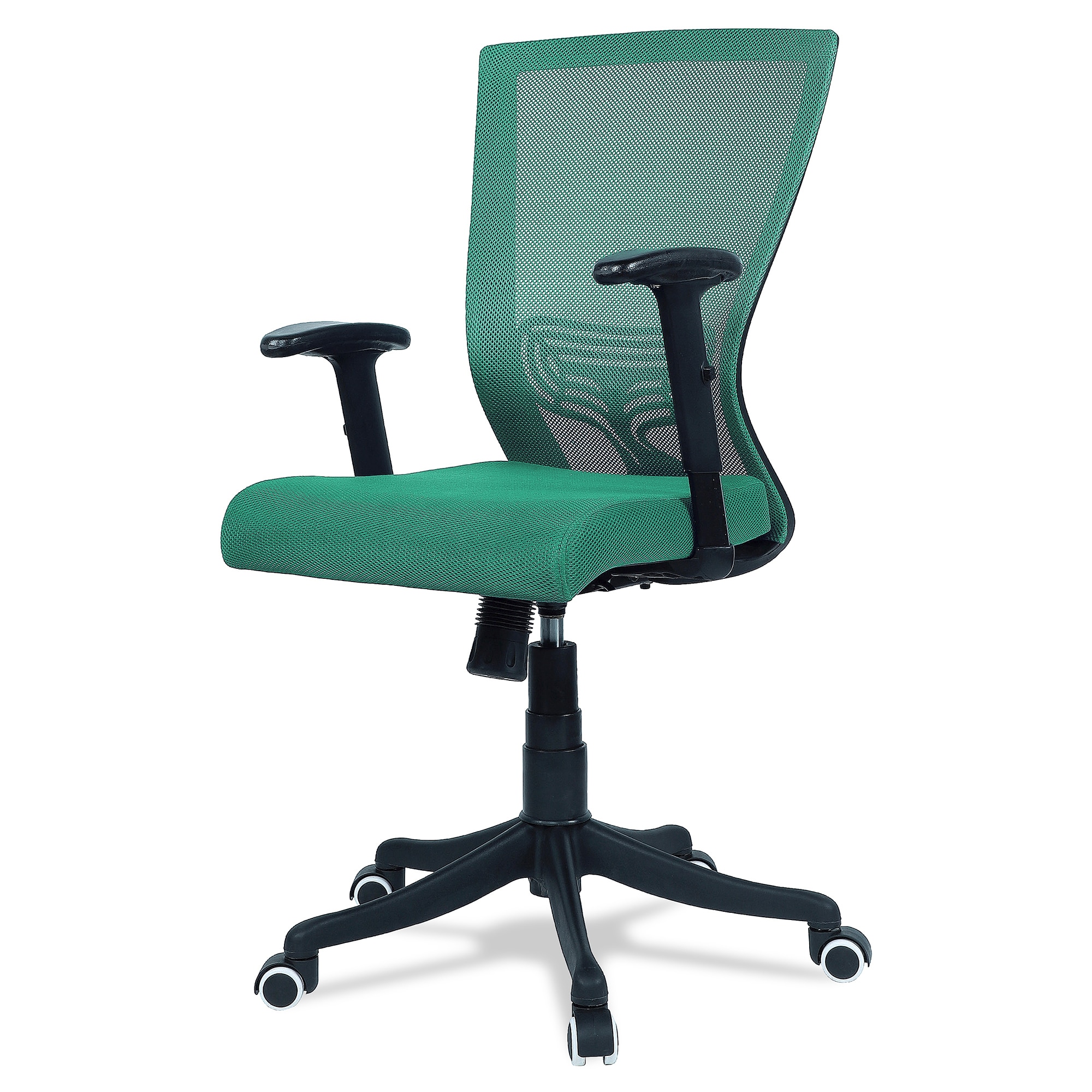 Ebeaony Mid Back Ergonomic Chair in Dark Green Colour