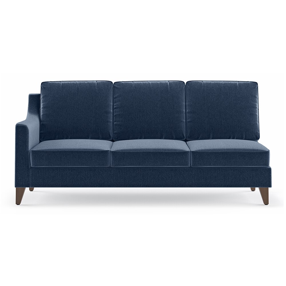 Abbey Sectional Sofa (Colour : Lapis Blue, Cushion : Hard, Seater : Right Aligned 3 Seater + Right Aligned Chaise)