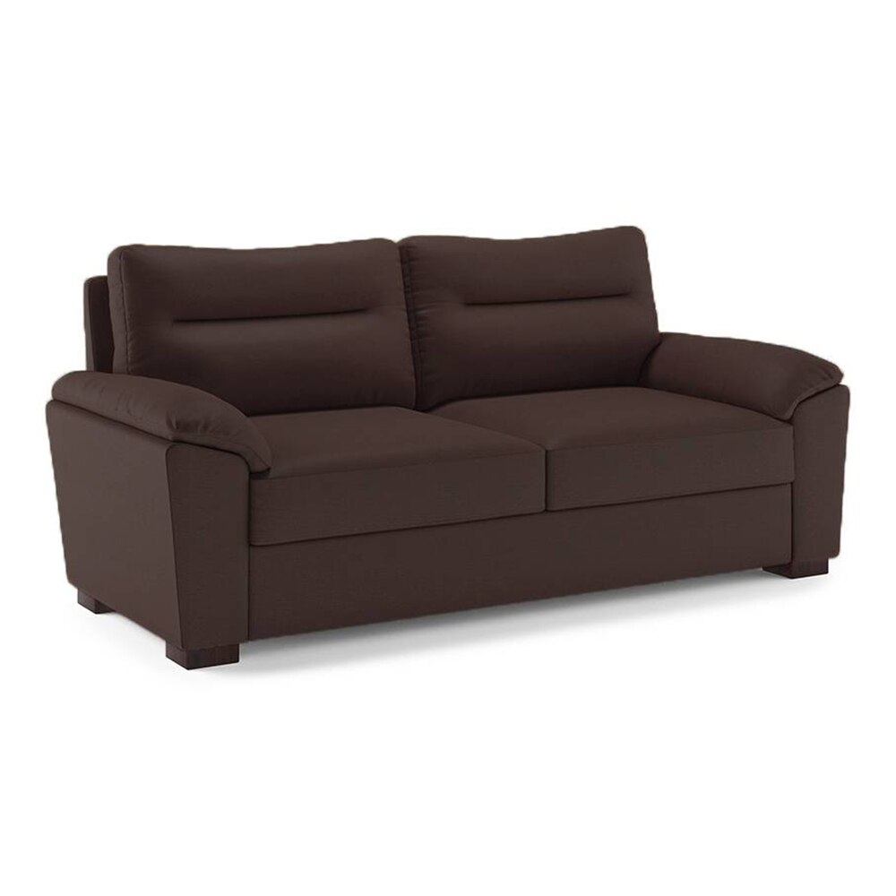 Adelaide 3 Seater Leatherette Sofa in Chocolate Colour