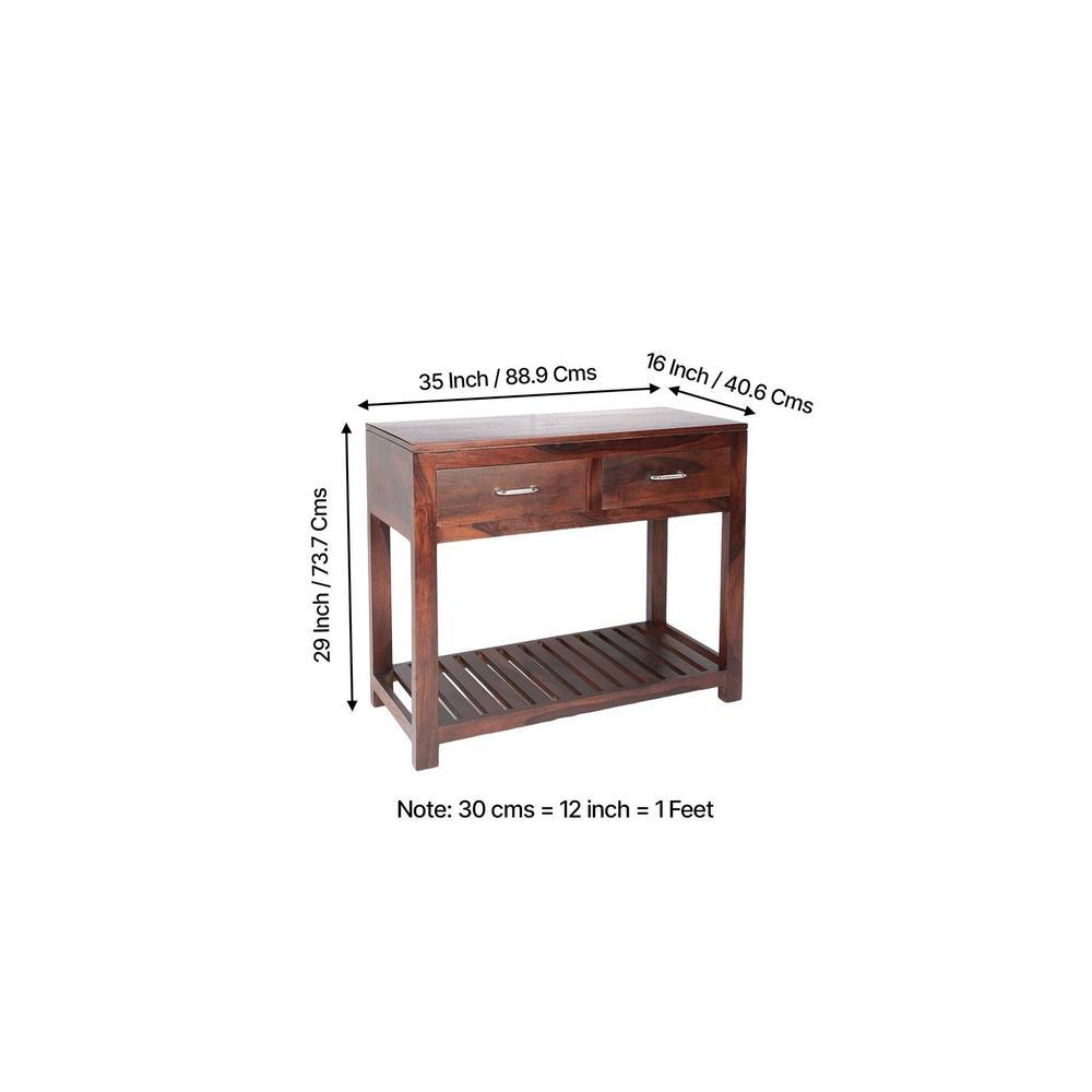 Allen Console Table - Walnut Finish