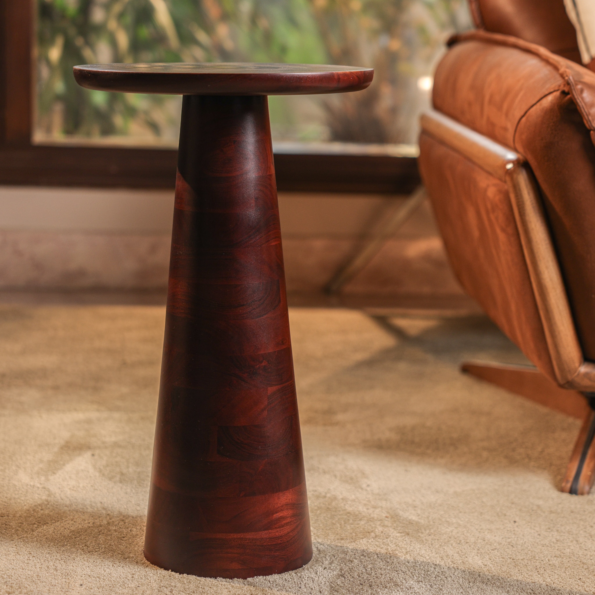 Ireka Homes Noir Wooden End Table - Ireka Homes