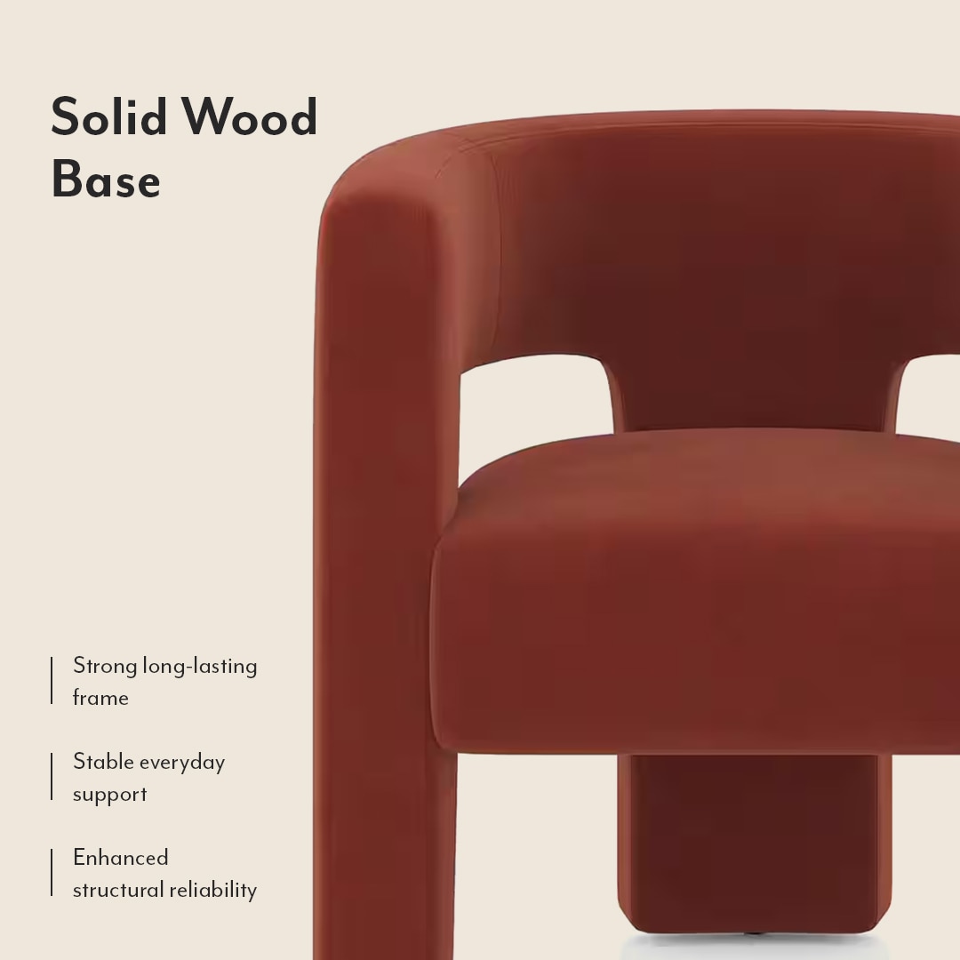 Juniper Lounge Chair in Deep Crimson Velvet