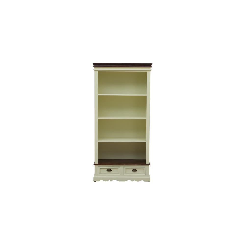 Solid Wood Book Shelf In Tulip Finish