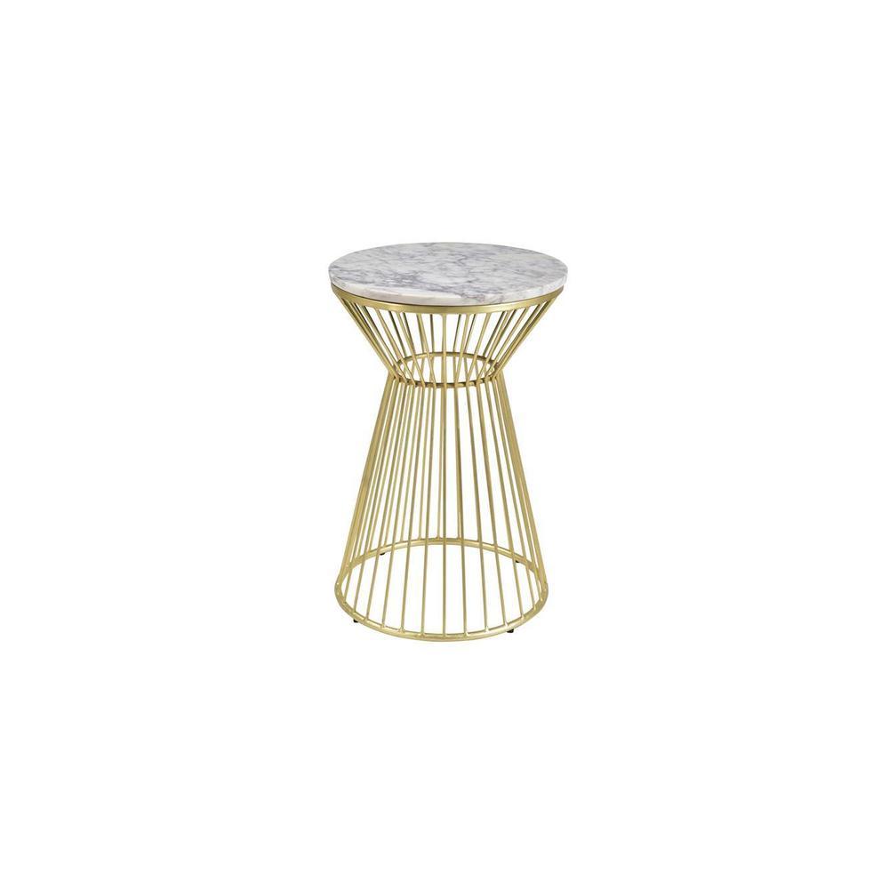 Lachlan Metal Side Table in  Gold Finish