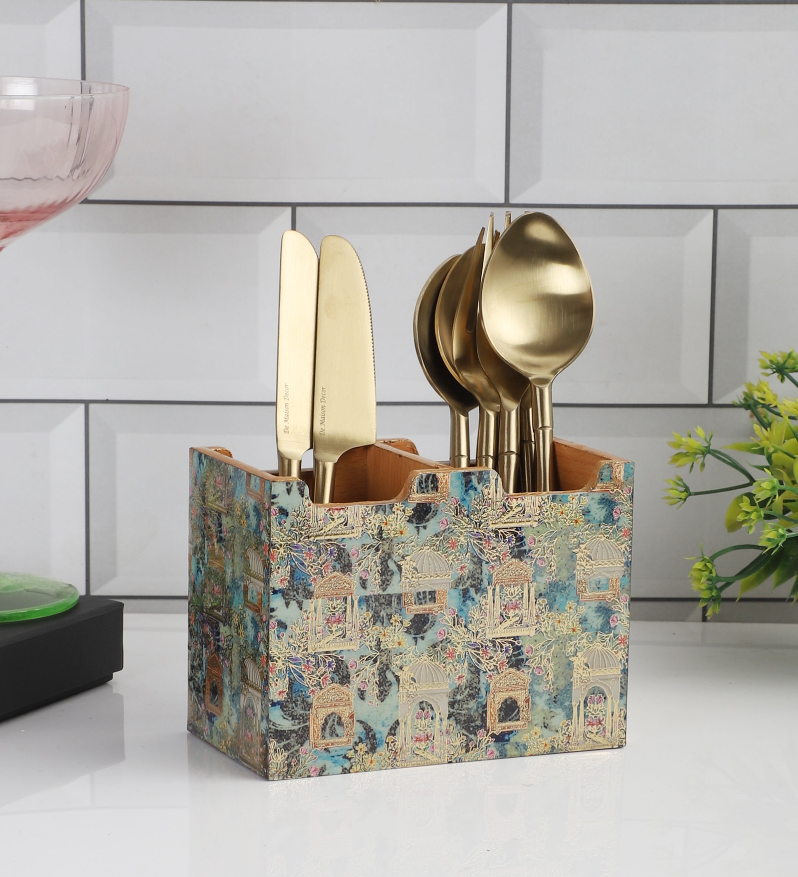 Vintage Aviary Cutlery Holder (1 Piece)