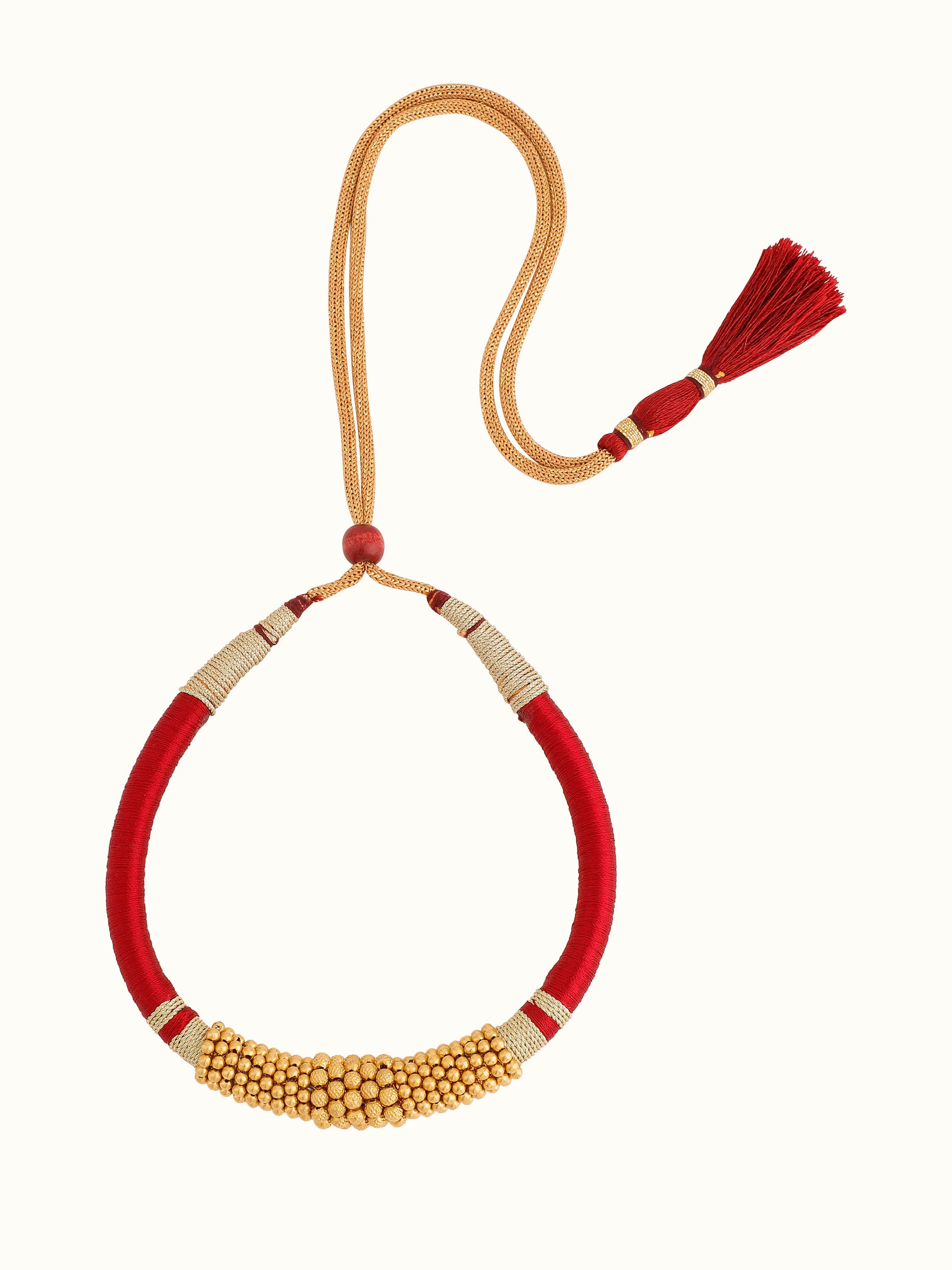Front view of Thushi 22 Karat Collar Necklace — Swadesh