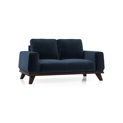 Granada Premium 2 Seater Fabric Sofa in Cobalt Colour - Urban Ladder