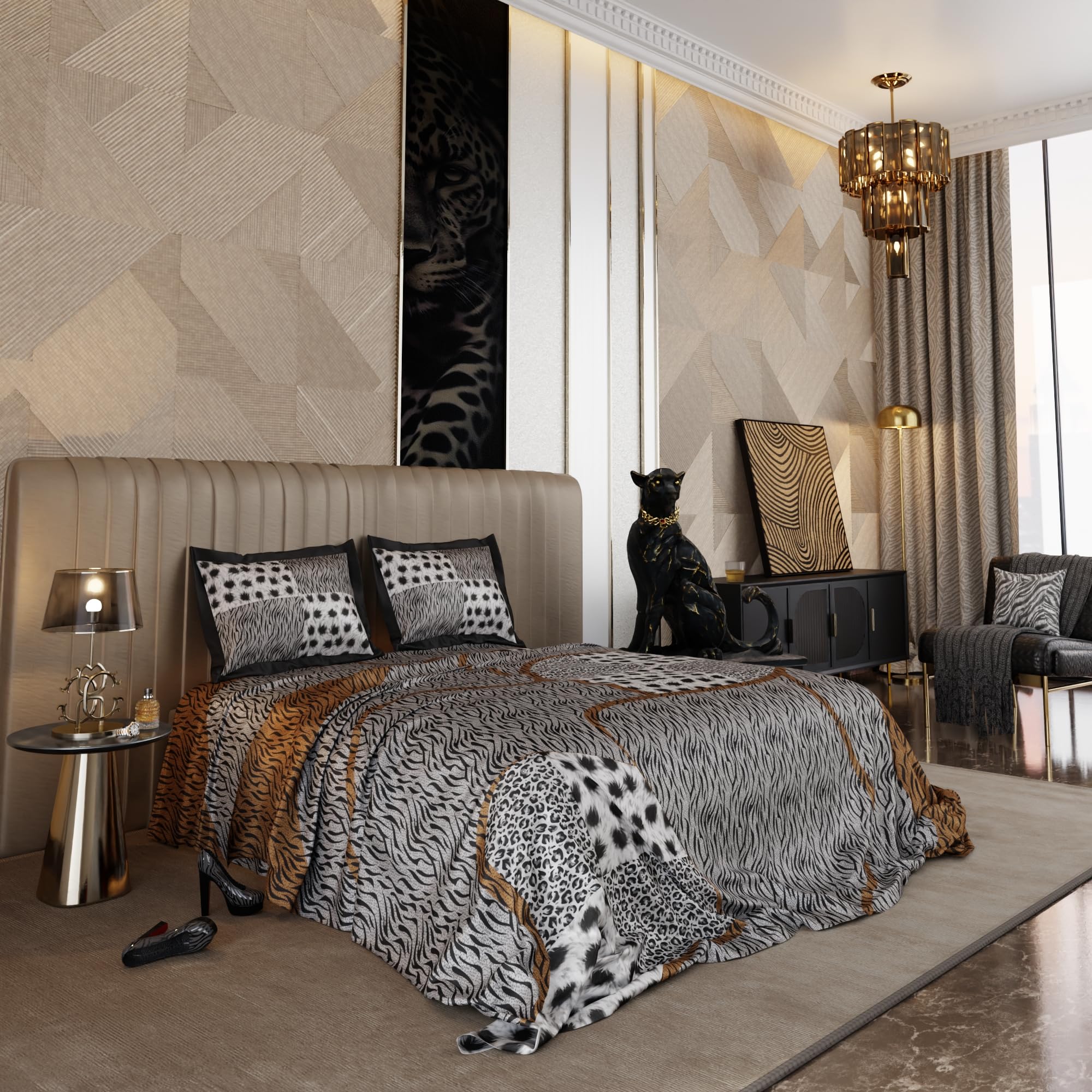 Stoa Paris Super King Size Enriched Cotton Bedsheet with 2 Pillow Covers  Size Primal Elegance - Stoa Paris