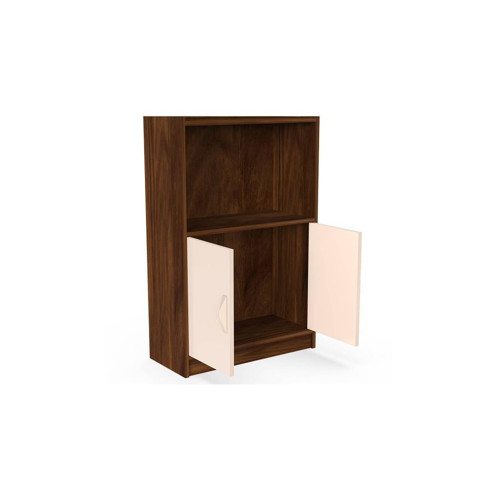 Seonn Engineered Wood Bookshelf in Maple & Beige