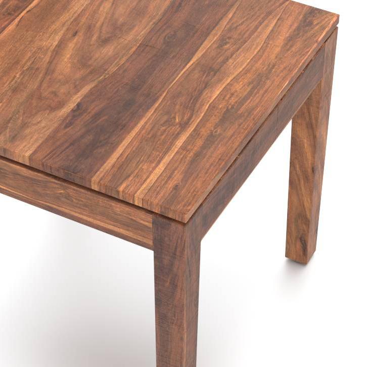 Capra Solid Wood Dining Chair Set Of 2 In Teak Finish
