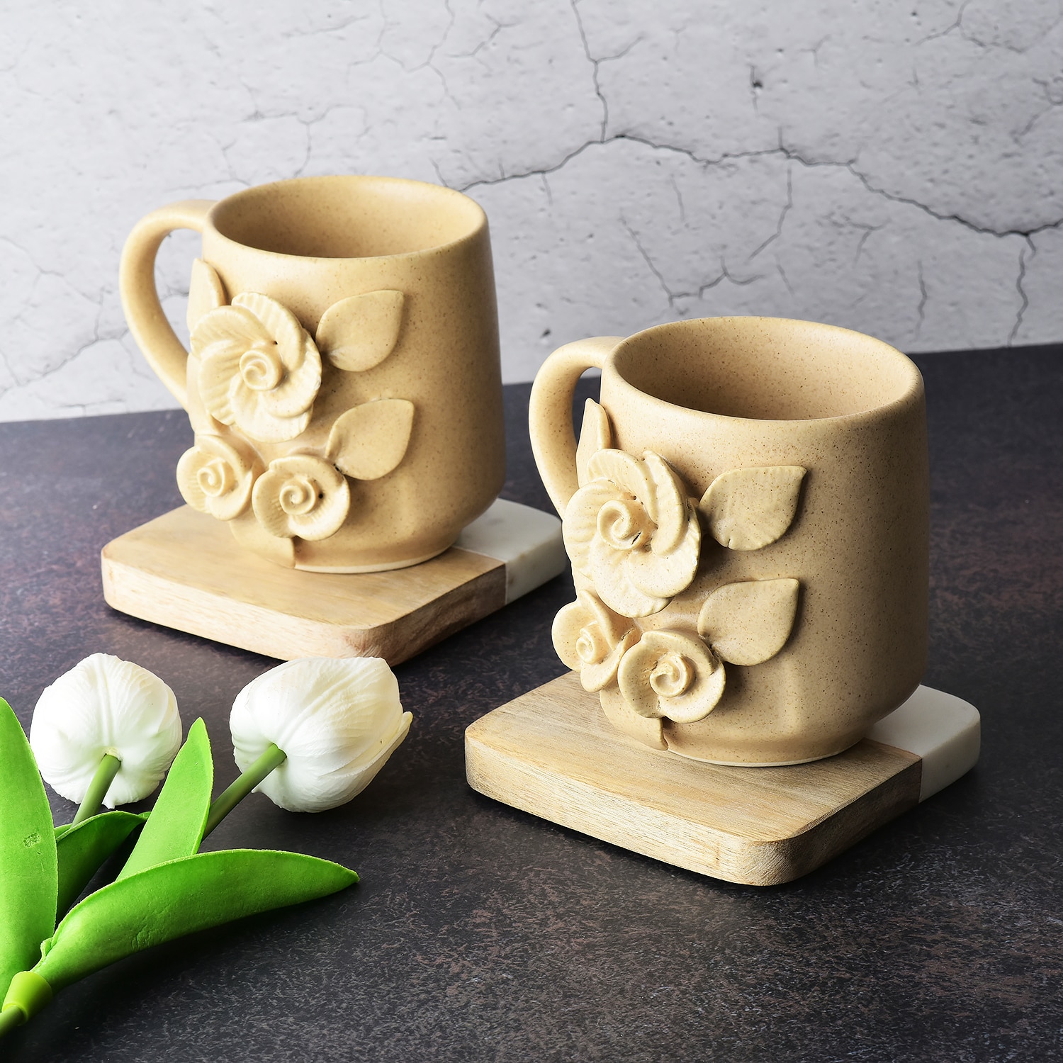 Desert Bloom Artisan Tea & Coffee Mug Set - Simply Soho