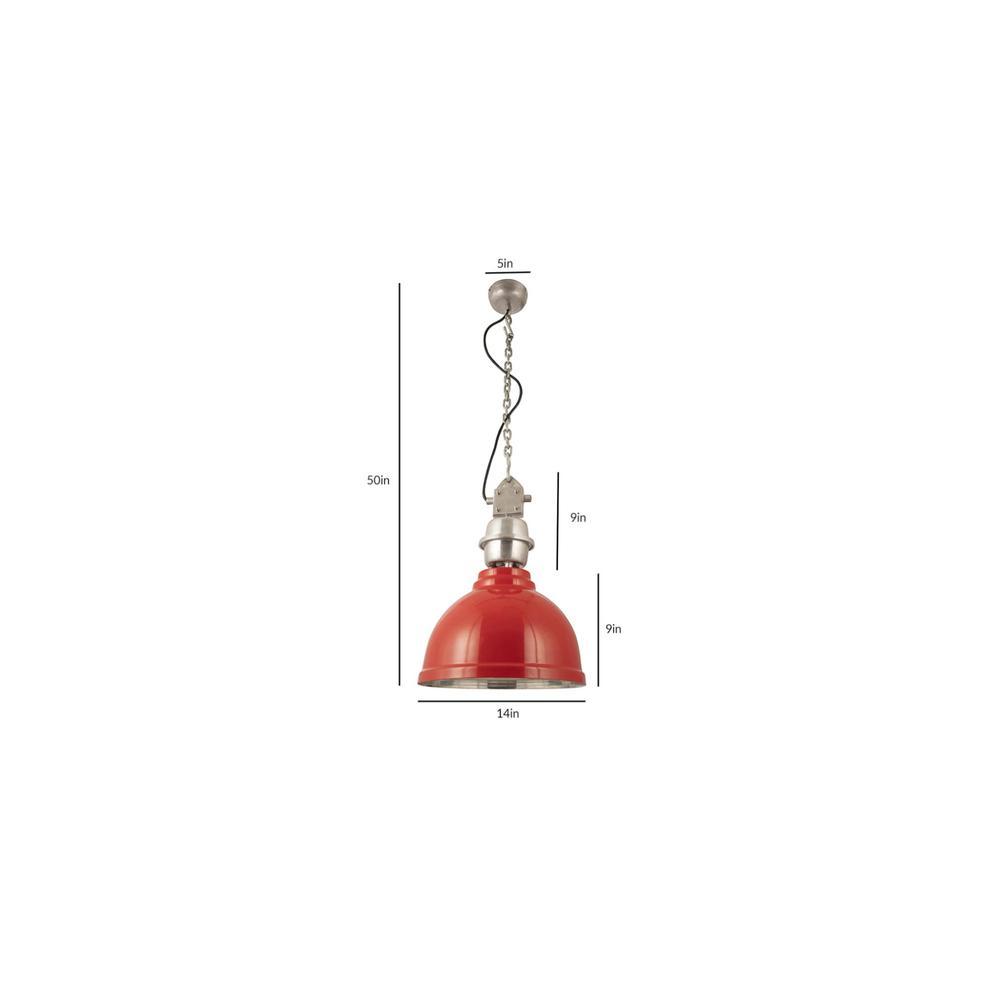 Ceramic Red Industrial Pendant Light