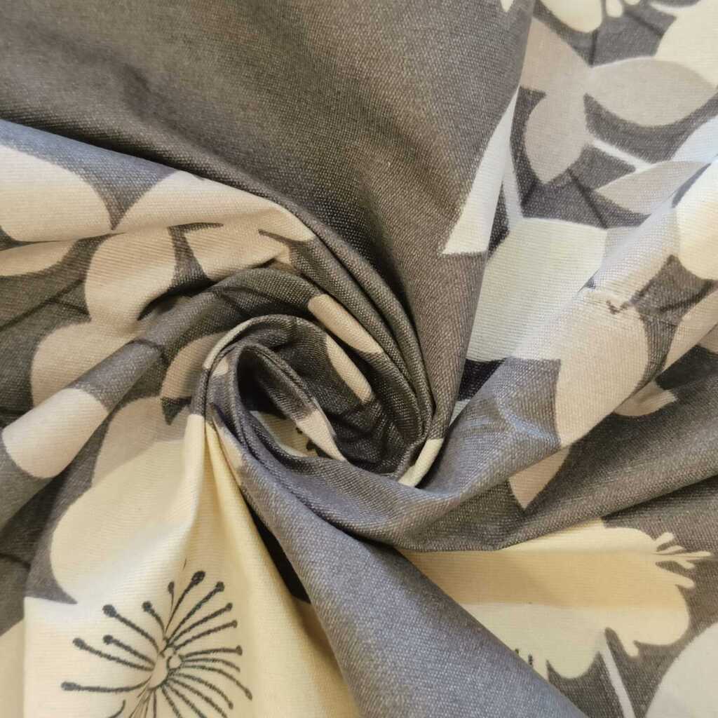 Dark Chocolate Floral 210 TC Mix Cotton Flat Single Bed Size Bedsheet With 1 Pillow Cover From Threads