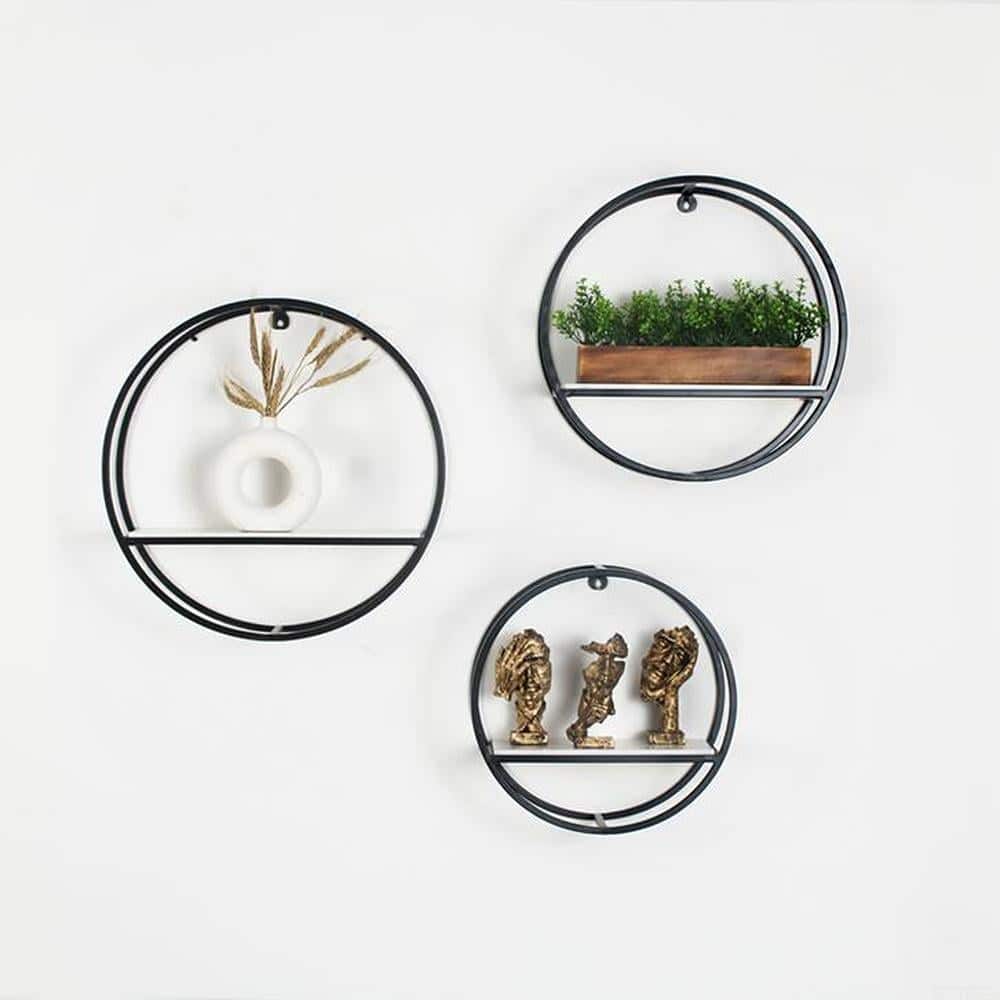 Claymint metal wall shelf