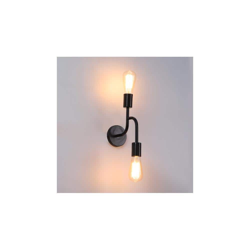 Flute Black Metal Wall Light