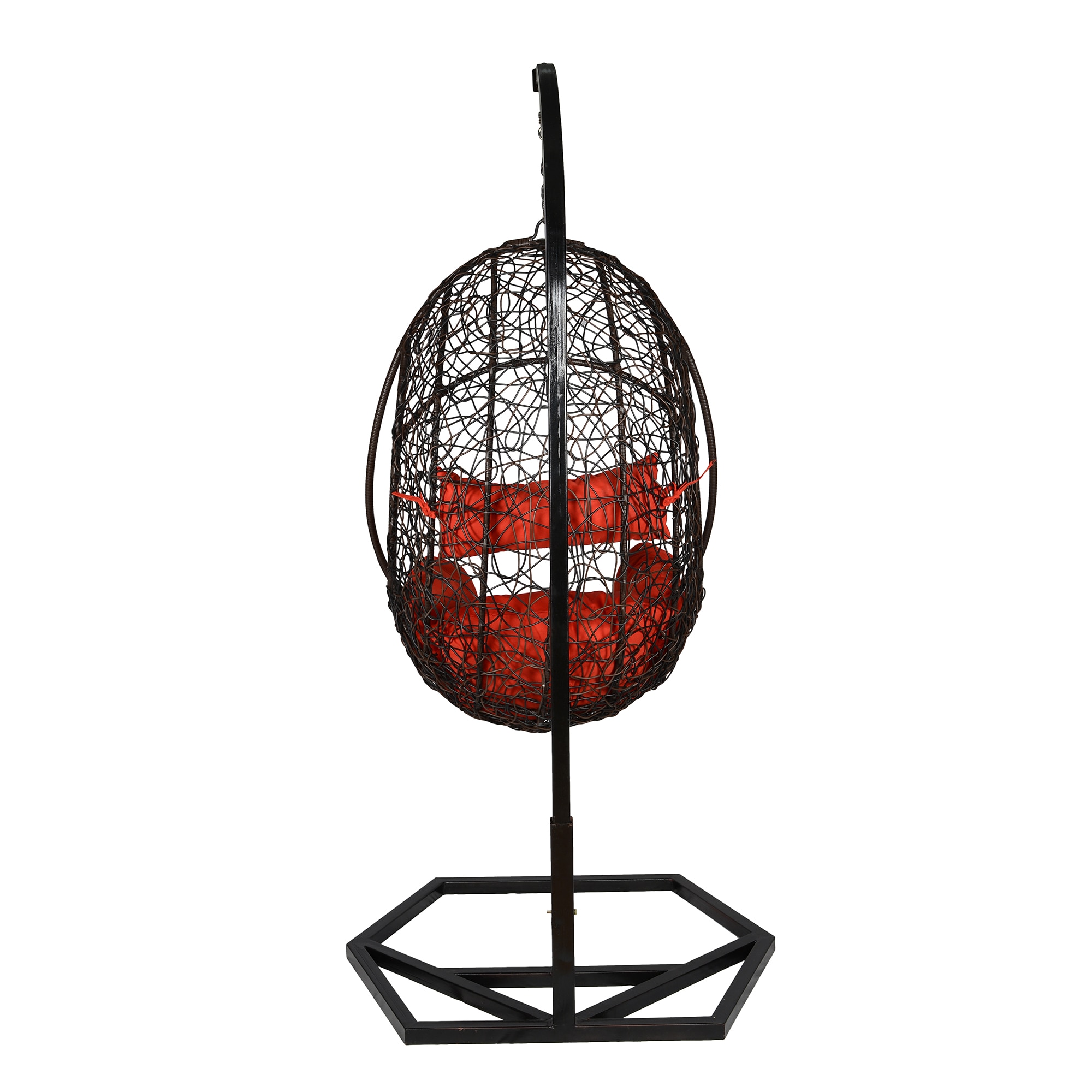 Zurich Wicker Swing In Black And Brown Color