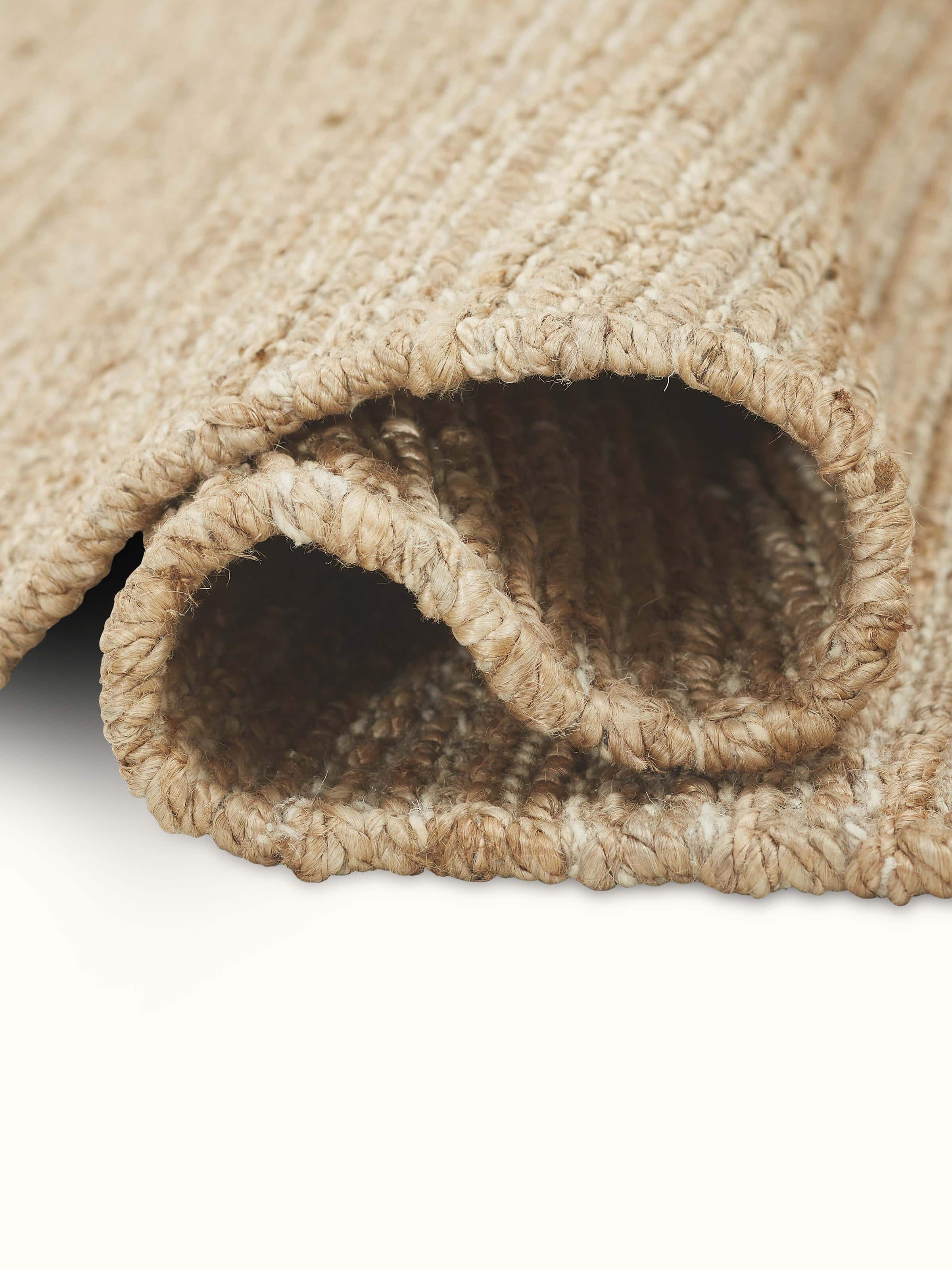 Side perspective capturing the thickness and durability of the rug