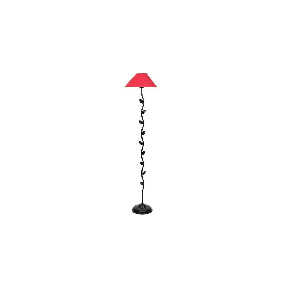 Brighley Black Cotton Shade Floor Lamp