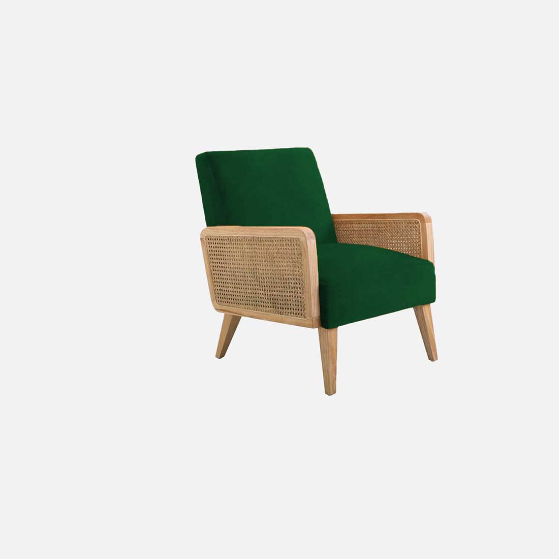 Evant Ratan Accent Chair in Green Colour
