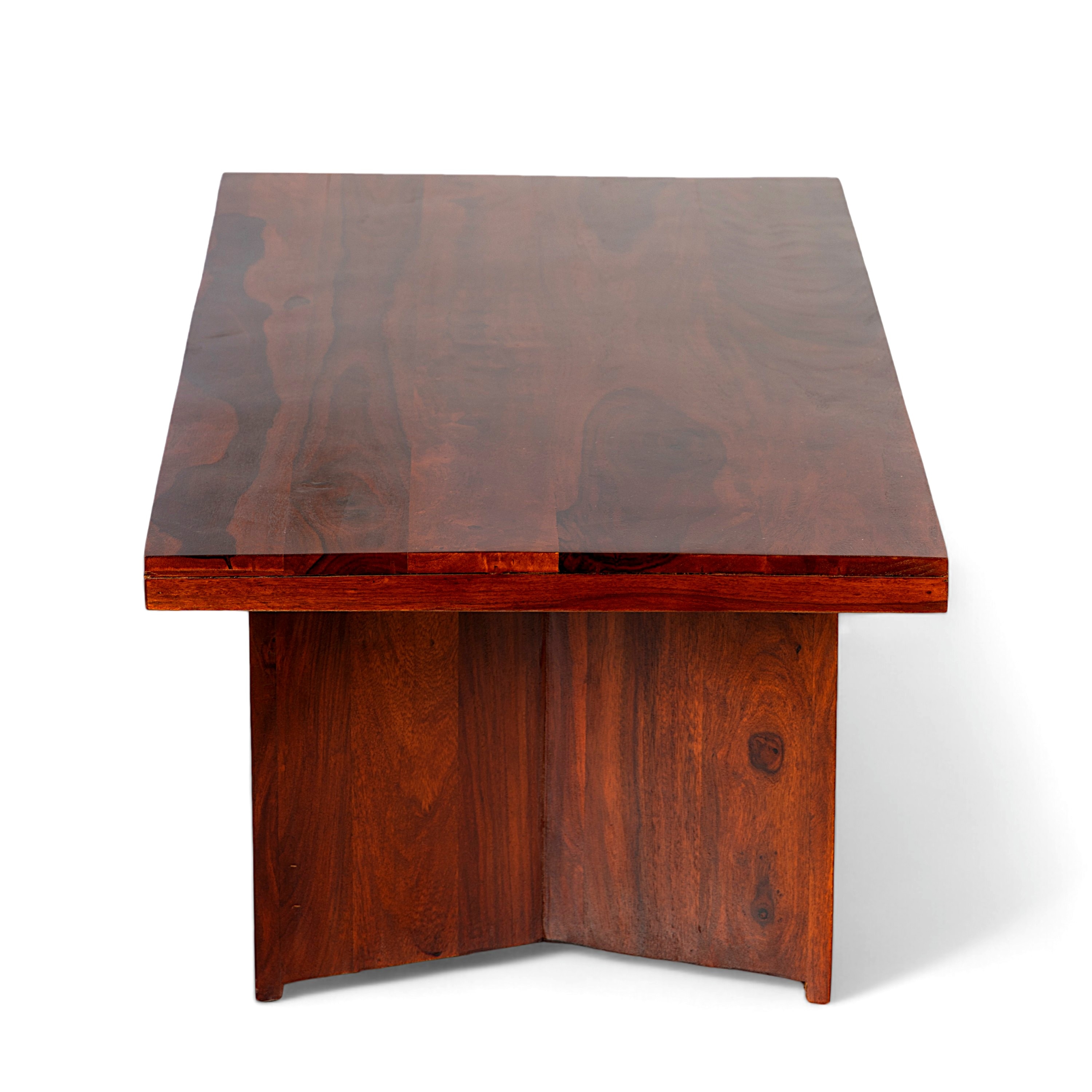 Kassel Sheesham Wood Contemporary Rectangle Coffee Table In Honey Finish