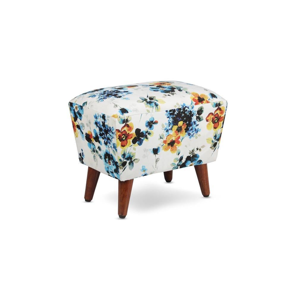 Finn Solid Wood  Ottomon in  Multicolor Colour