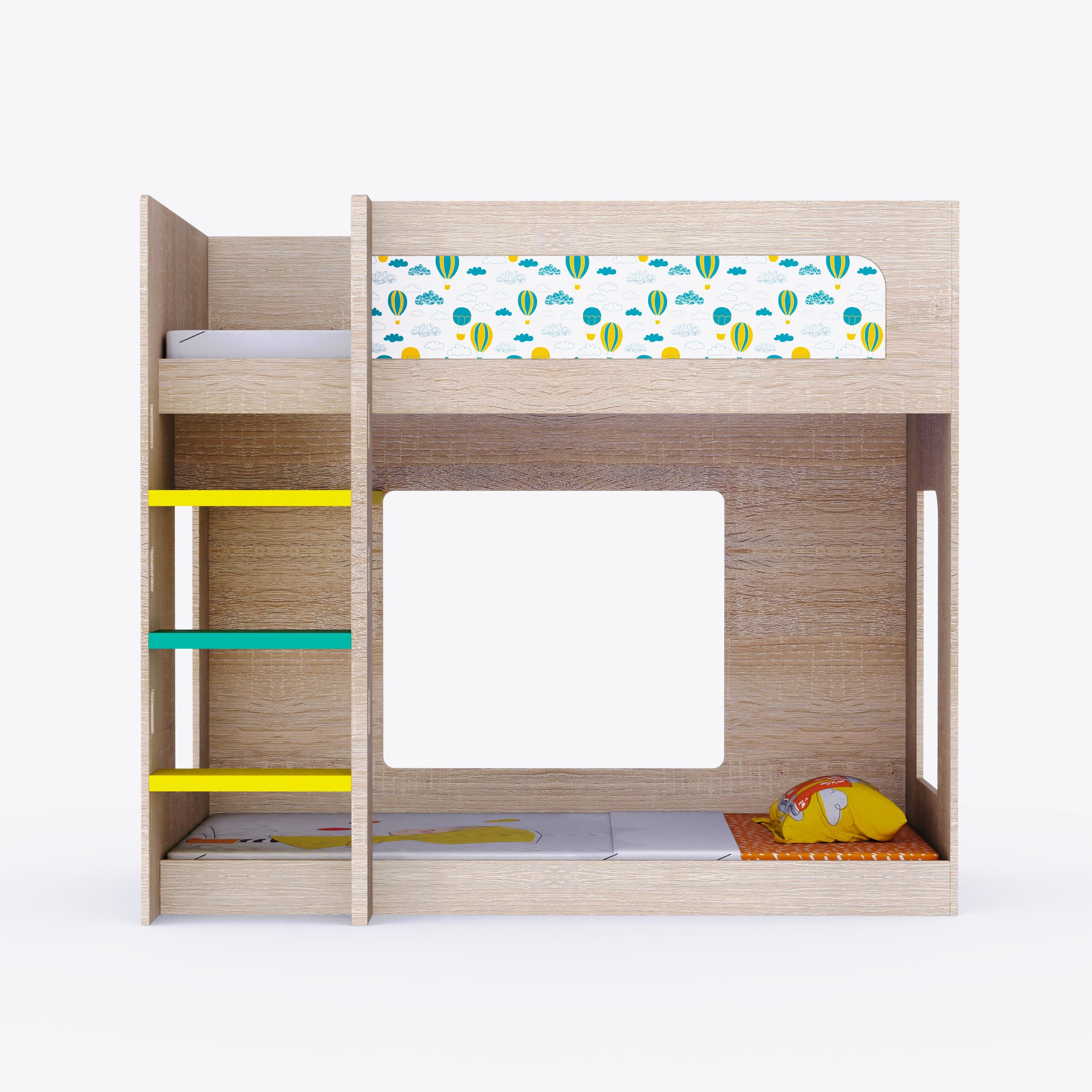 Caravan Bunk Bed Oak In Oak Colour