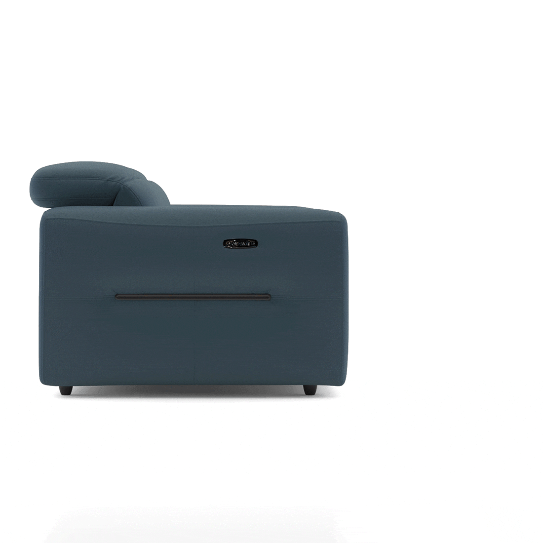 Linaro Leather 1 Seater Double Motor Recliner In Blue Colour