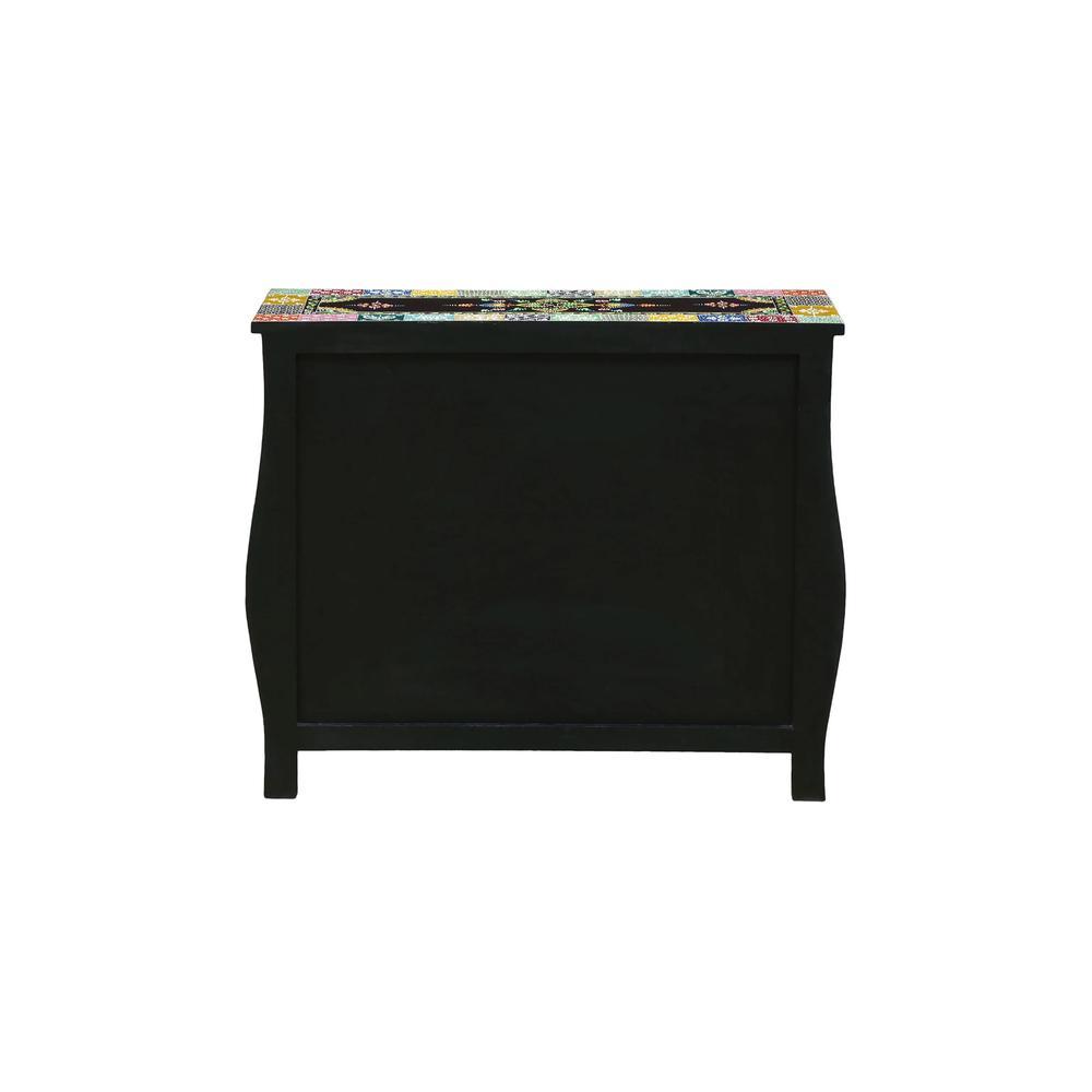 Amara Solid Wood Hand Painted Chest Of Drawer in MultiColour