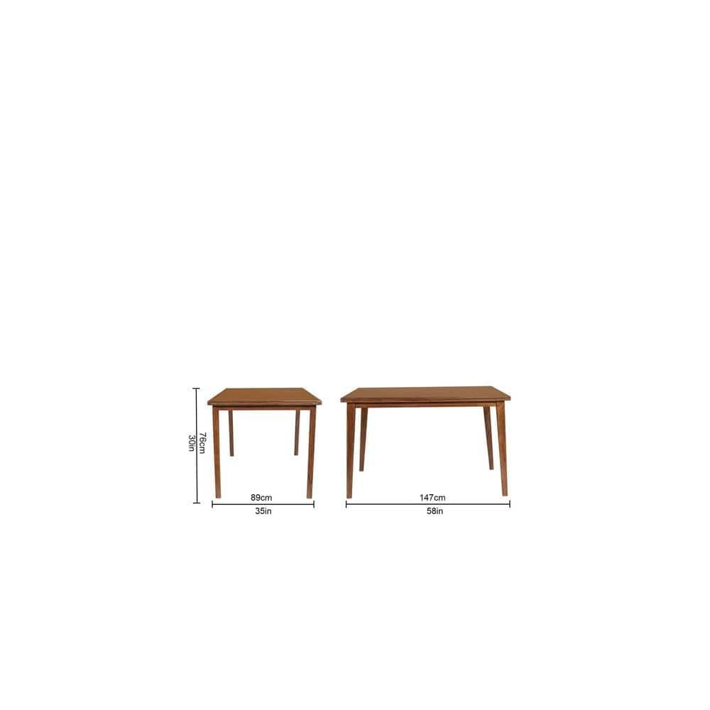 lyvia solid wood  6 seater Dining table in  Provincial Teak