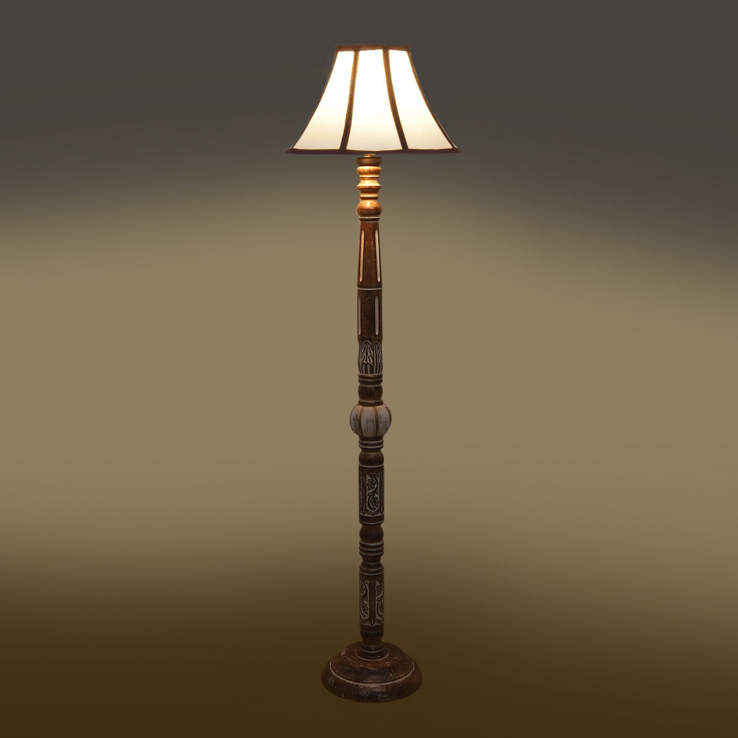 Devansh Wooden Floor Lamp