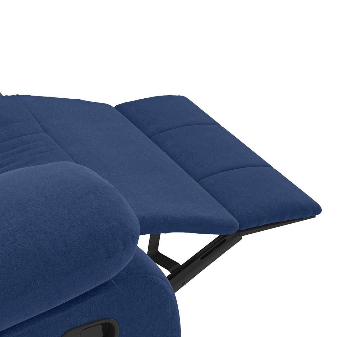 Griffin Fabric One Seater Manual Recliner in Lapis Blue Fabric Colour