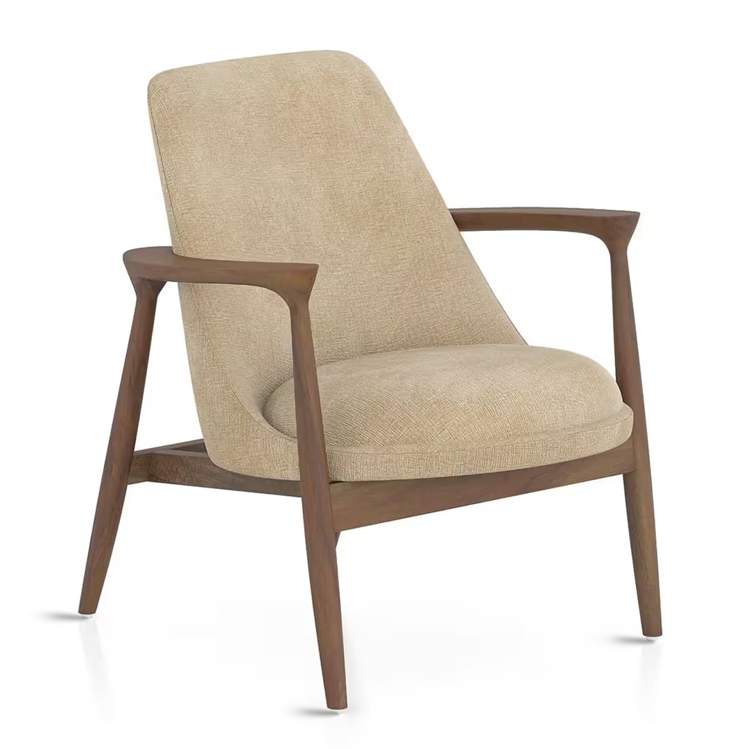 Dakota Lounge Chair In Stria Beige